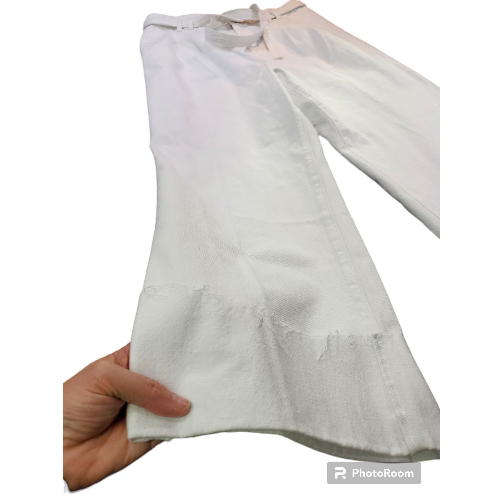 J Brand J Brand | White Louisa High Rise Tie Waist jeans | Size 32 Size 32" / US 10 / IT 46 - 4 Thumbnail