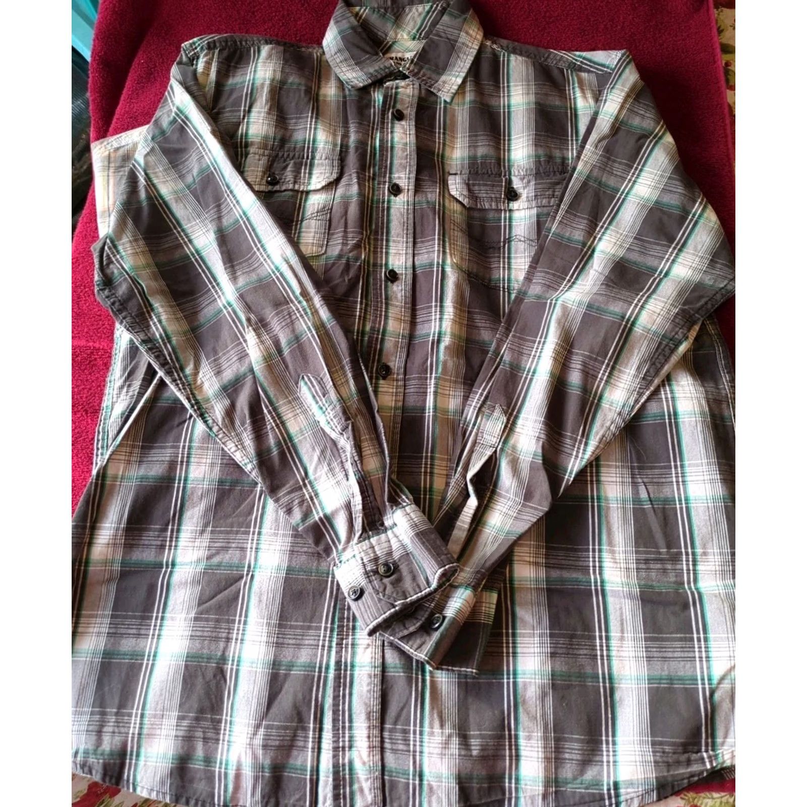 Wrangler Wrangler Men’s Button-Down Plaid Shirts Long Sleeve M Multicolor Shirt Size US M / EU 48-50 / 2 - 5 Thumbnail