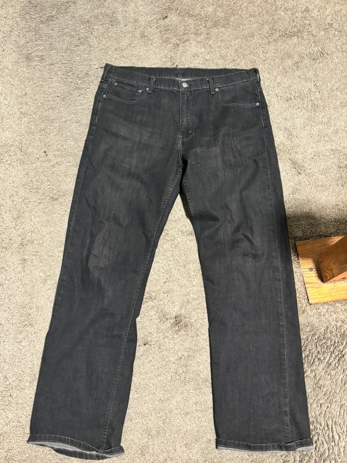 Levi's Vintage Clothing Levi’s 569 Faded Dark Wash Jeans – Straight Fit – 36x34 Size US 36 / EU 52 - 1 Thumbnail