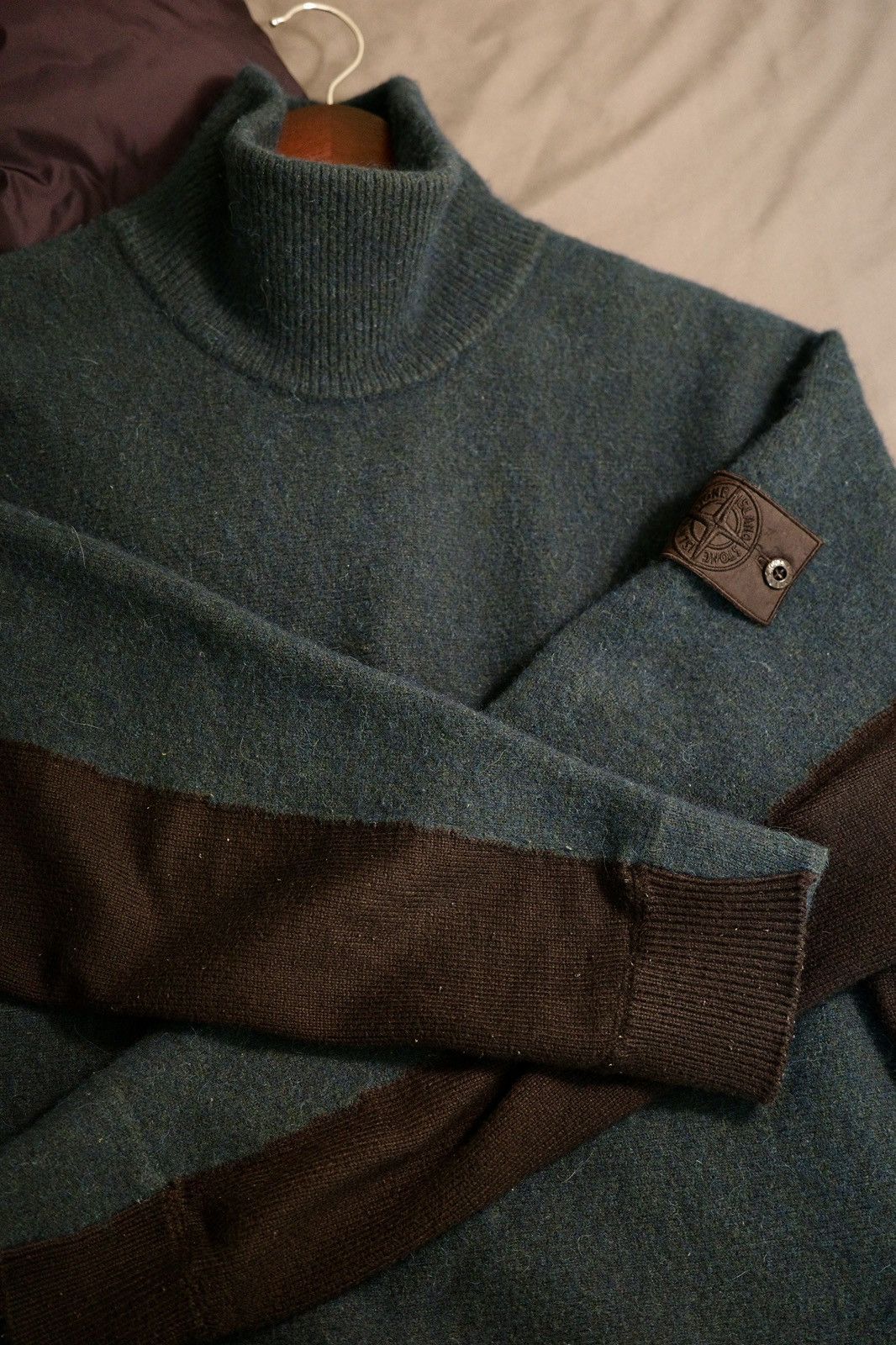 Stone Island Stone Island Shadow Project wool knit green&black sweater Size US L / EU 52-54 / 3 - 7 Thumbnail