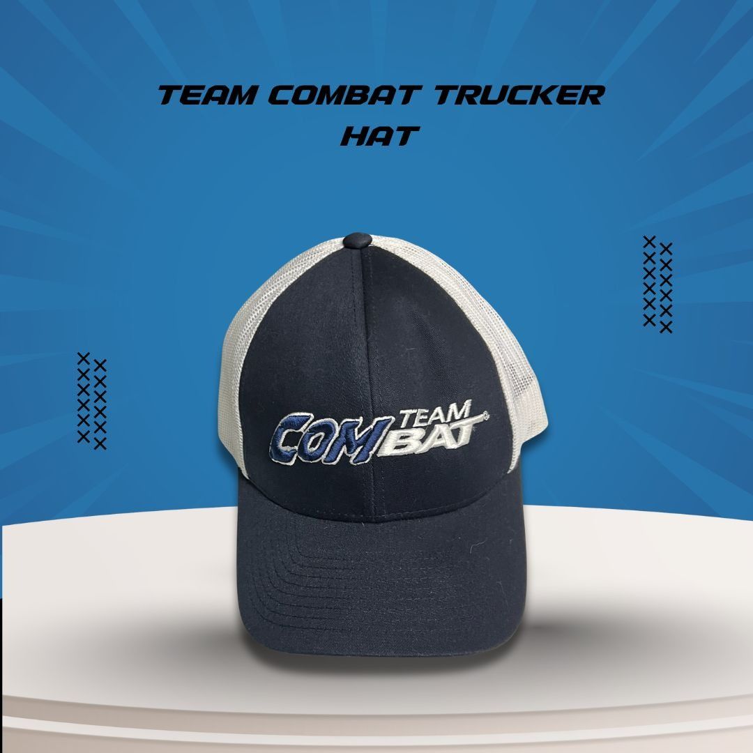 Other Team Combat Trucker Hat Navy Blue Mesh Snapback Adjustable P Size ONE SIZE - 1 Thumbnail