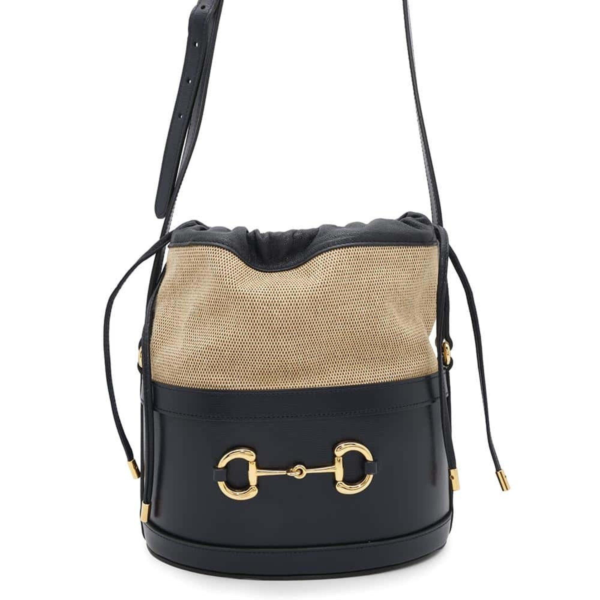 Gucci Shoulder Bag 1955 Horsebit 602118 Gucci Bucket in Beige, Women's