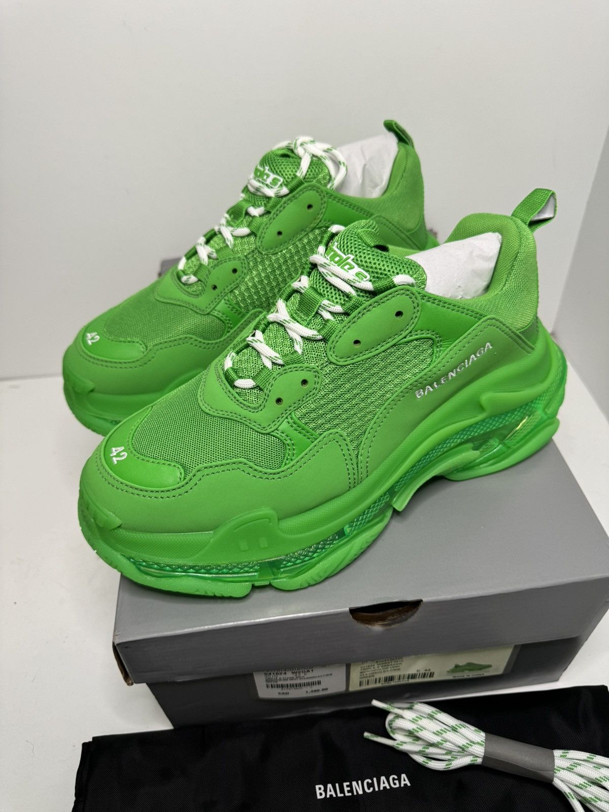 Balenciaga triple s mens green on sale