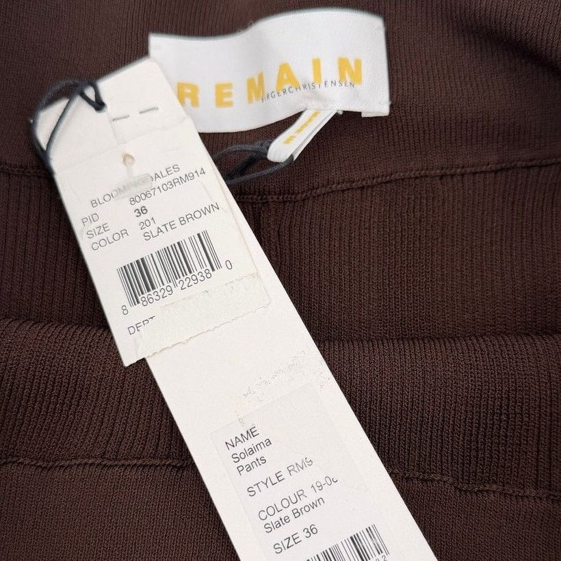 REMAIN Birger Christensen NWT REMAIN Birger Christensen Solaima Brown Flare Pants Size 28" / US 6 / IT 42 - 16 Thumbnail