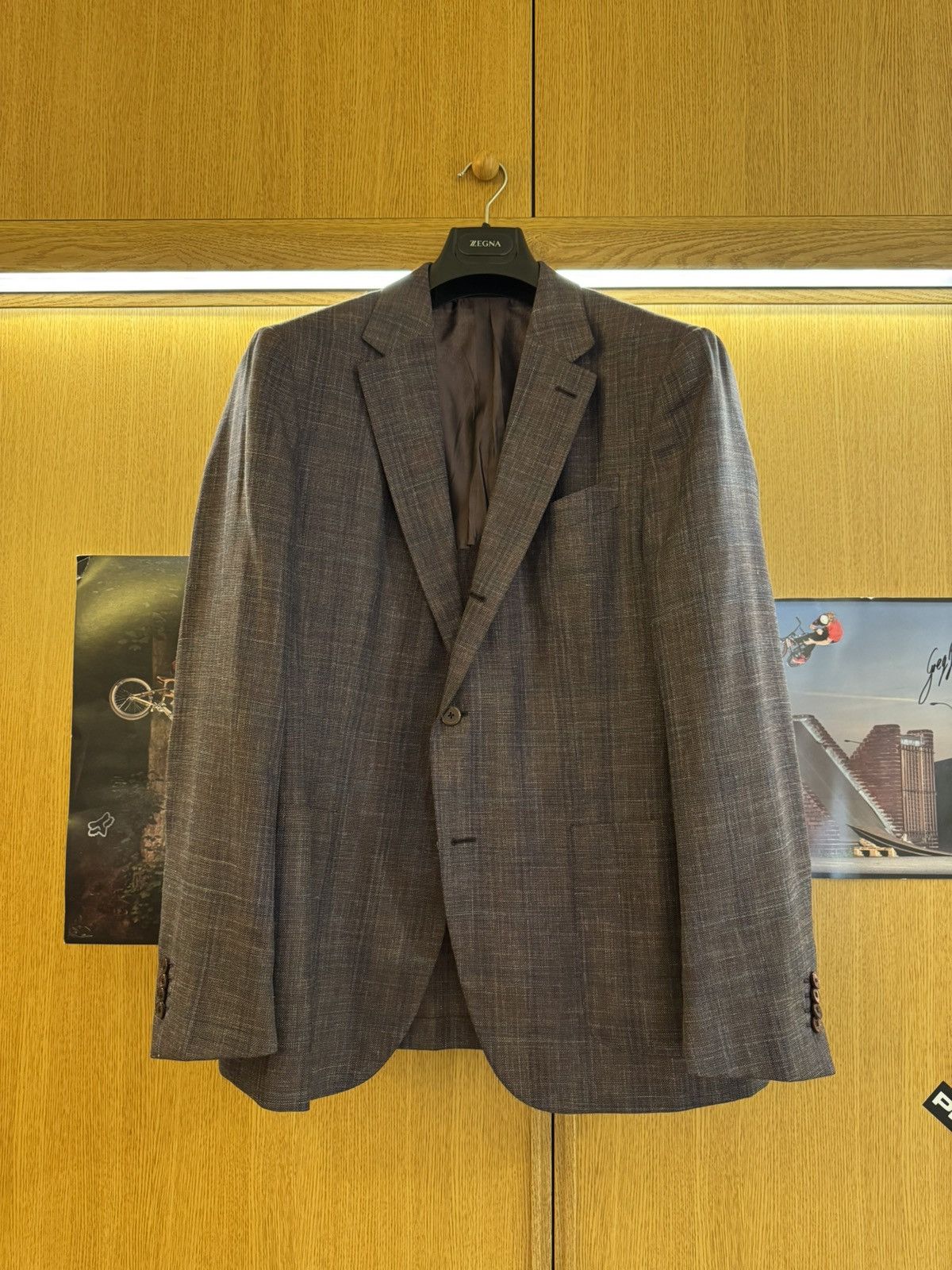 Ermenegildo Zegna Ermenegildo Zegna Milano Easy Wool Silk Linen Blazer (54R) Size 54R - 9 Thumbnail