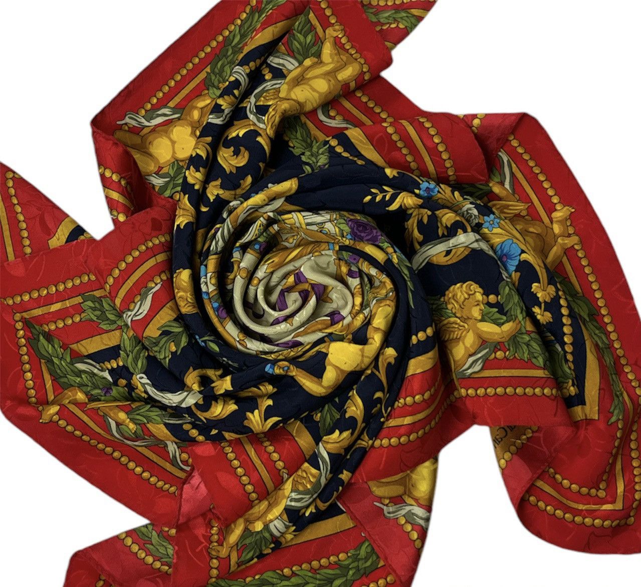 Designer × Roberta di Camerino × Vintage Vintage Roberta Di Camerino silk scarf handkerchief painted Size ONE SIZE - 2 Thumbnail