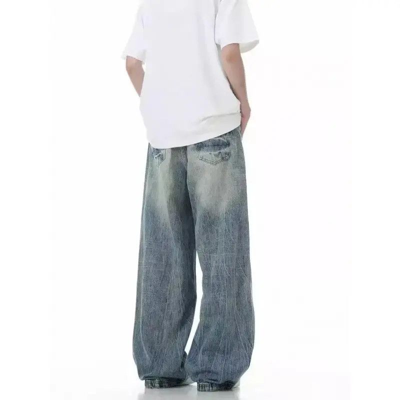 Japanese Brand Retro loose wide leg high street jeans Size US 32 / EU 48 - 3 Thumbnail