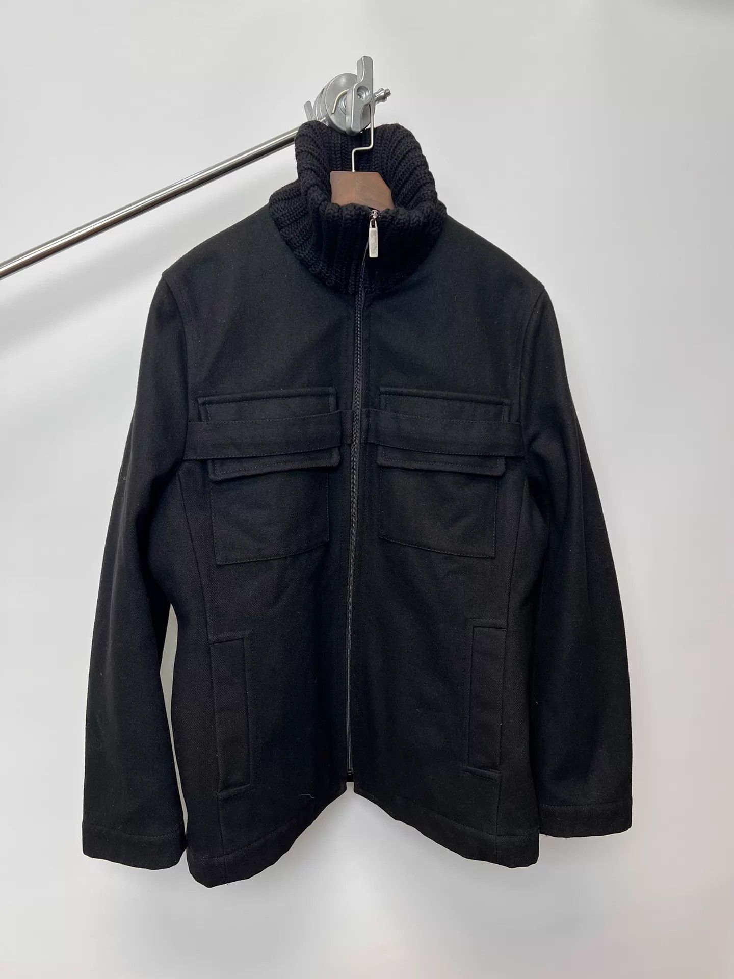 Other dirk bikkembergs chunky knit collar wool chest-strap L jacket Size US L / EU 52-54 / 3 - 2 Thumbnail