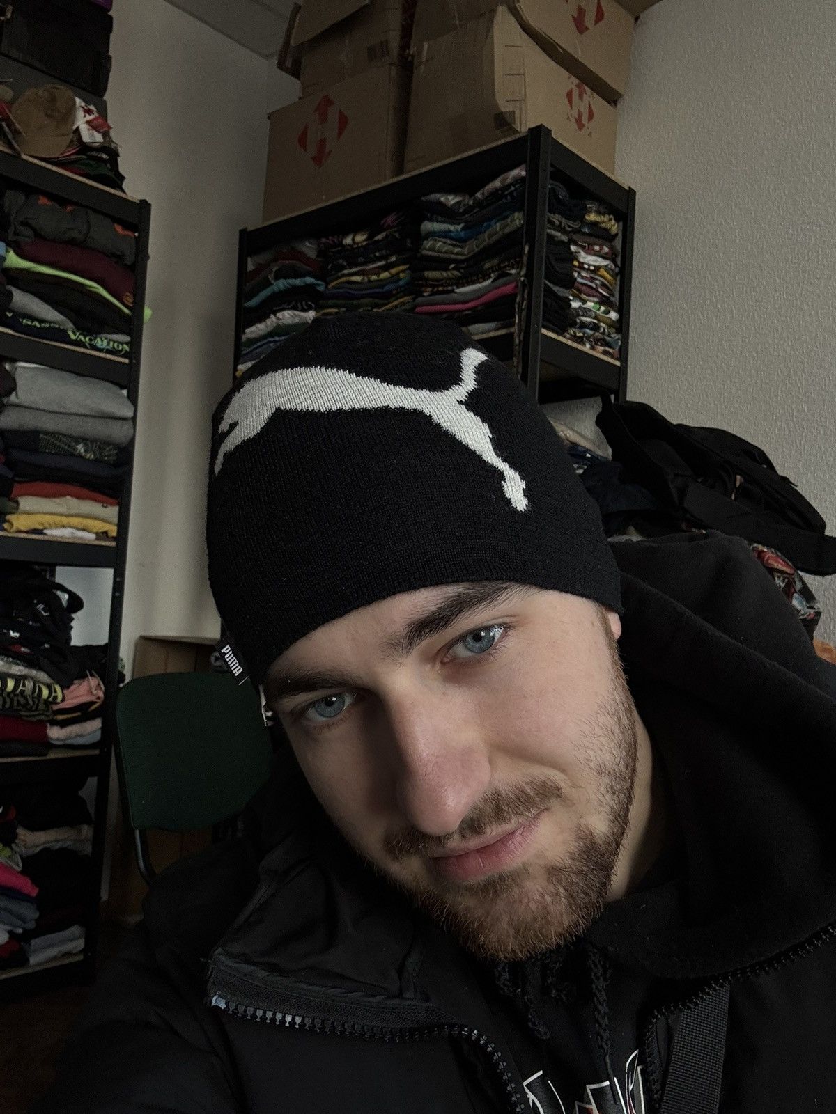 Puma Puma BIG LOGO hat black beanie Size ONE SIZE - 2 Thumbnail