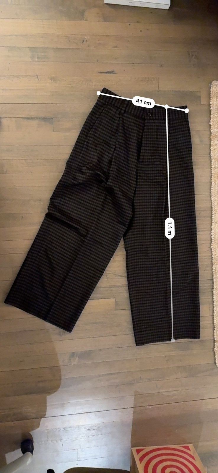 Stein stein Check Wool Trousers – Brown/Black size m, fit for 32 Size US 32 / EU 48 - 3 Thumbnail