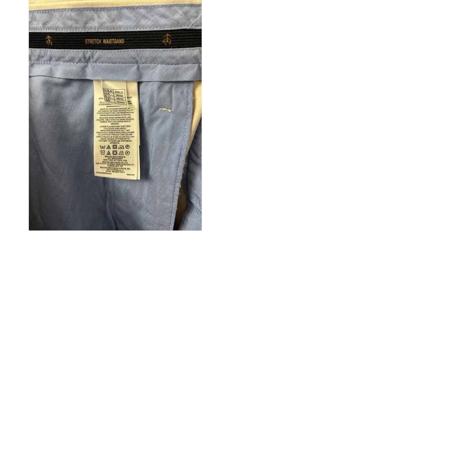 Brooks Brothers Brooks Brothers Pants Men 36x32 Beige Chino Stretch Pleated Straight Leg Regular Fit Vintage N/A Size US 36 / EU 52 - 9 Thumbnail