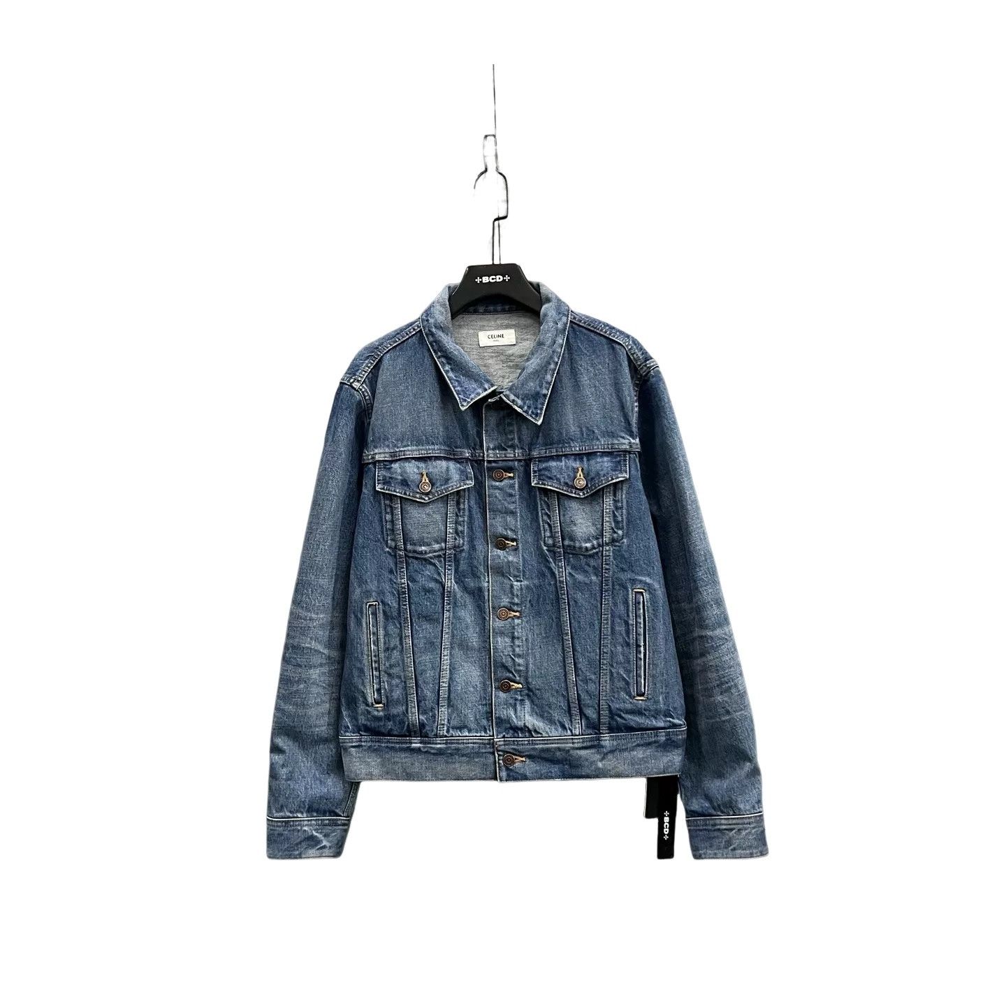 Celine Celine Washed Blue Denim Trucker Jacket Size L Size US L / EU 52-54 / 3 - 1 Thumbnail