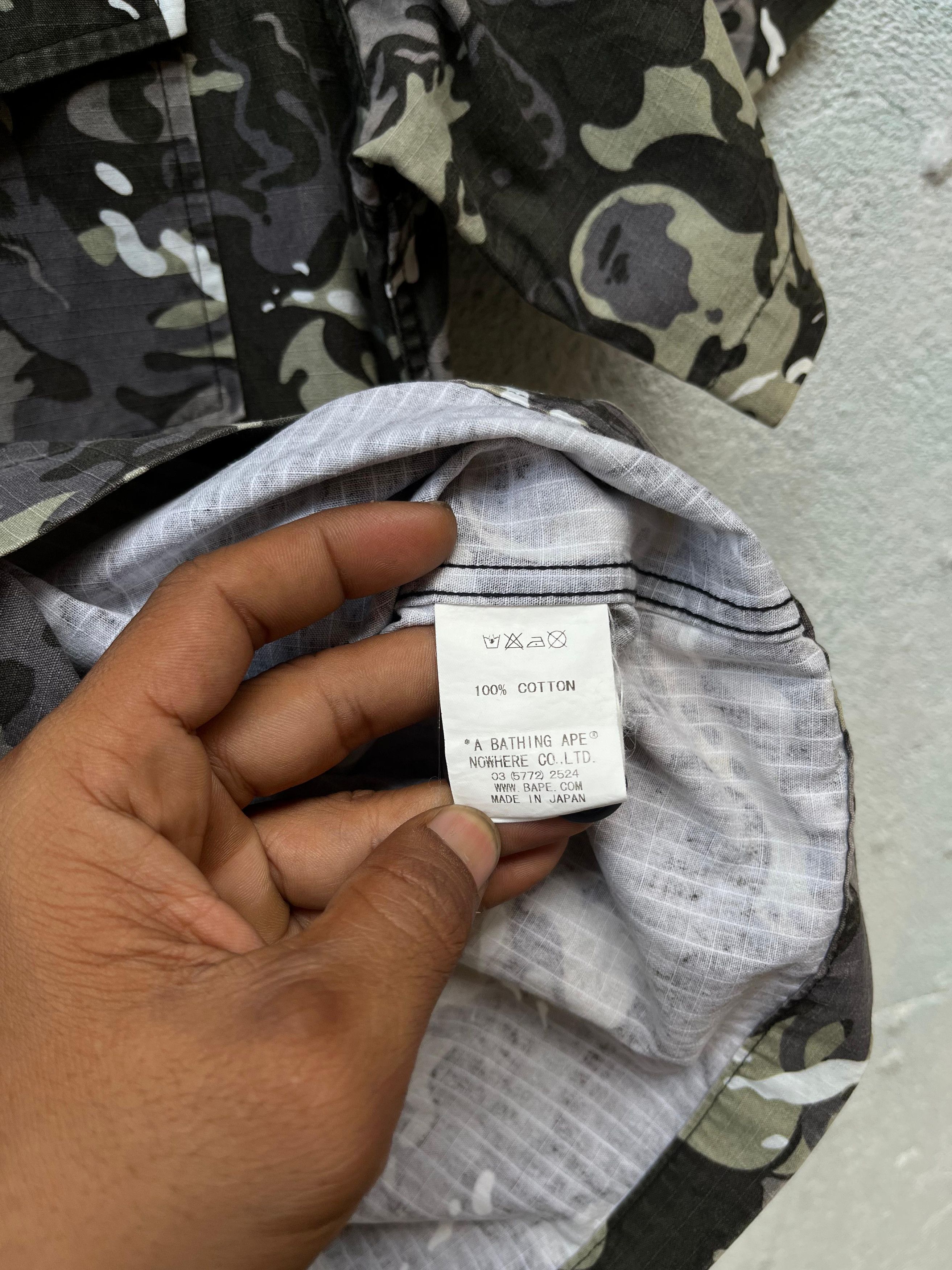Bape A Bathing Ape Short Sleeve Button Up Black World Gone Mad Size US S / EU 44-46 / 1 - 7 Thumbnail