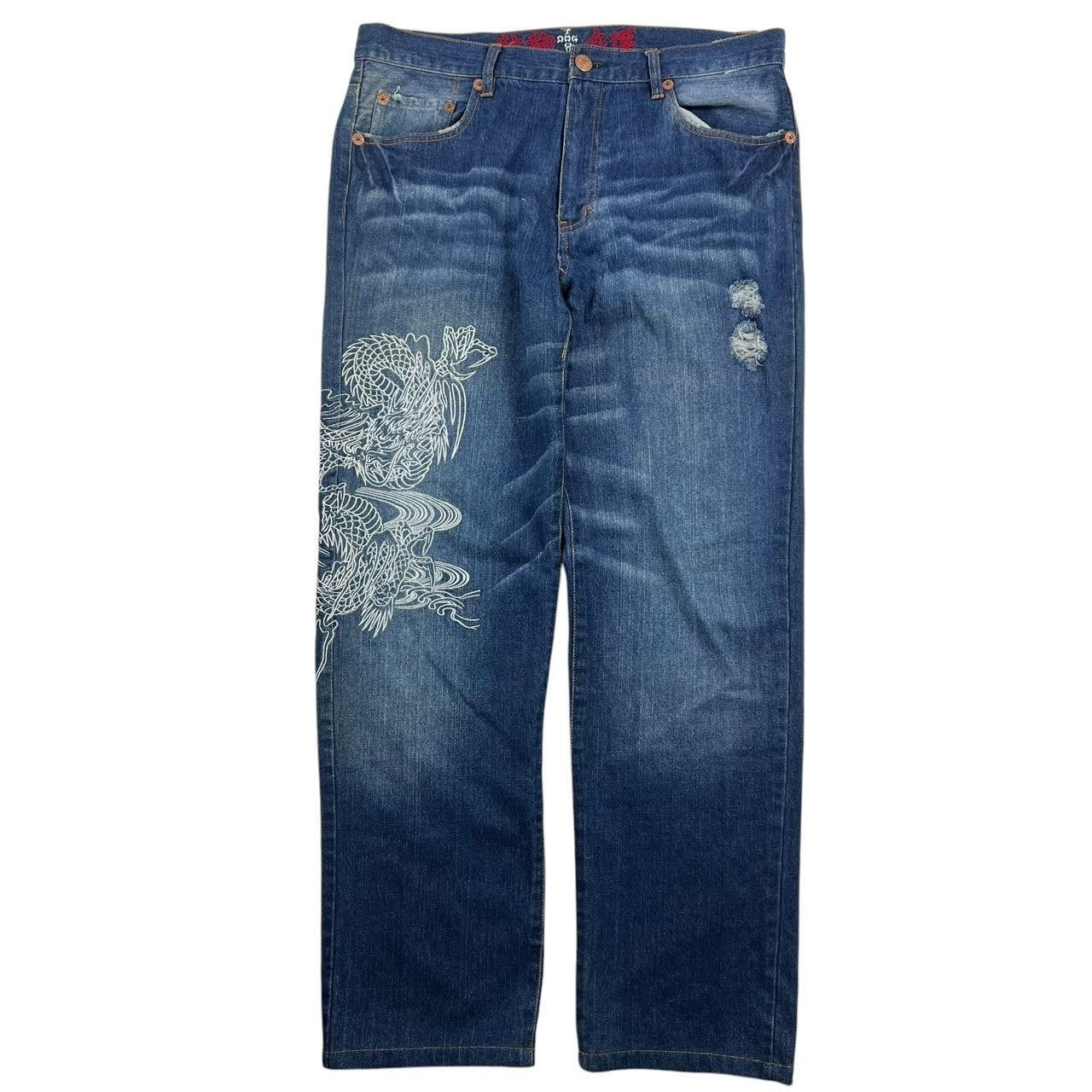 Dogtown Vintage Embroidered Dragon Dog Town Japanese Jeans Waist 36 Size US 36 / EU 52 - 7 Thumbnail