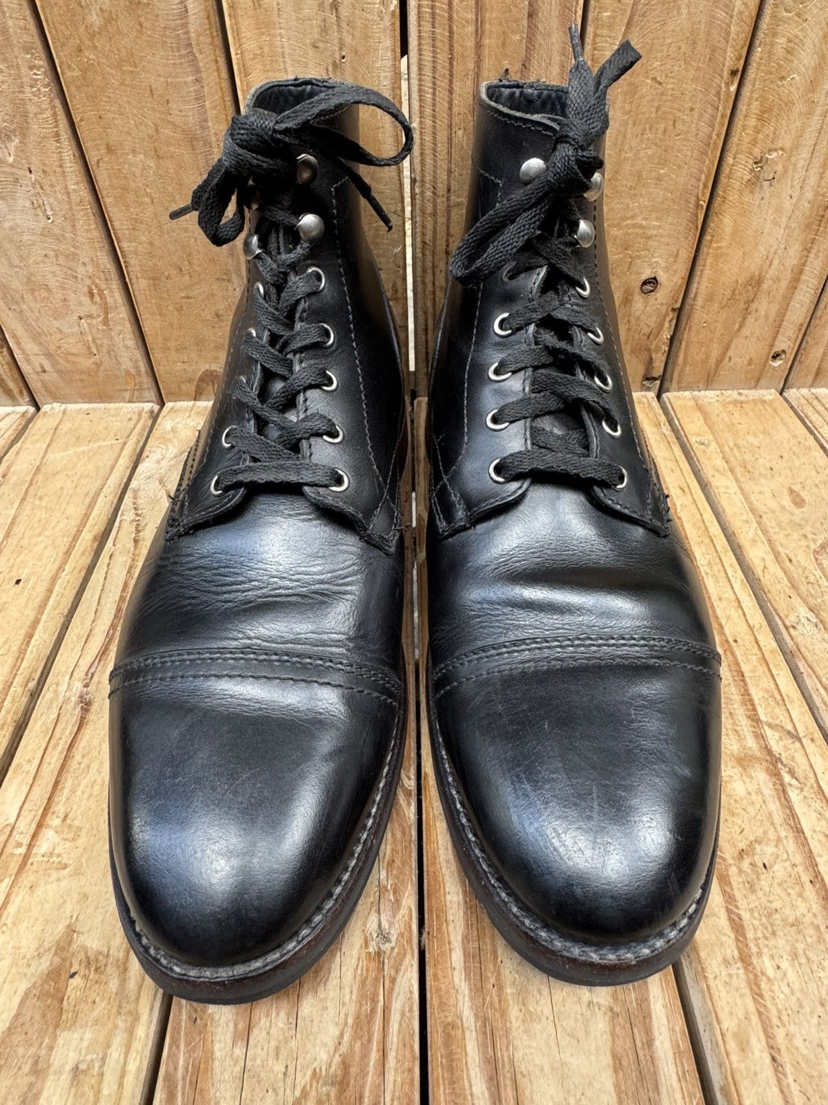 Thursday Boot Company Thursday boots company captain black cap toe leather boots Size US 10 / EU 43 - 4 Thumbnail