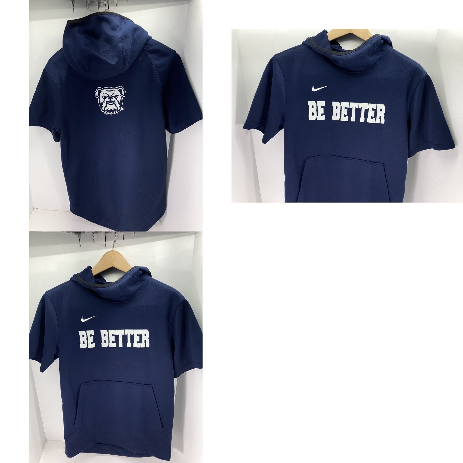 Nike VINTAGE Nike Bulldogs Sweatshirt Hoodie Men Sz Small Blue Short Sleeve Cowl Neck Dri-Fit Size US S / EU 44-46 / 1 - 9 Thumbnail