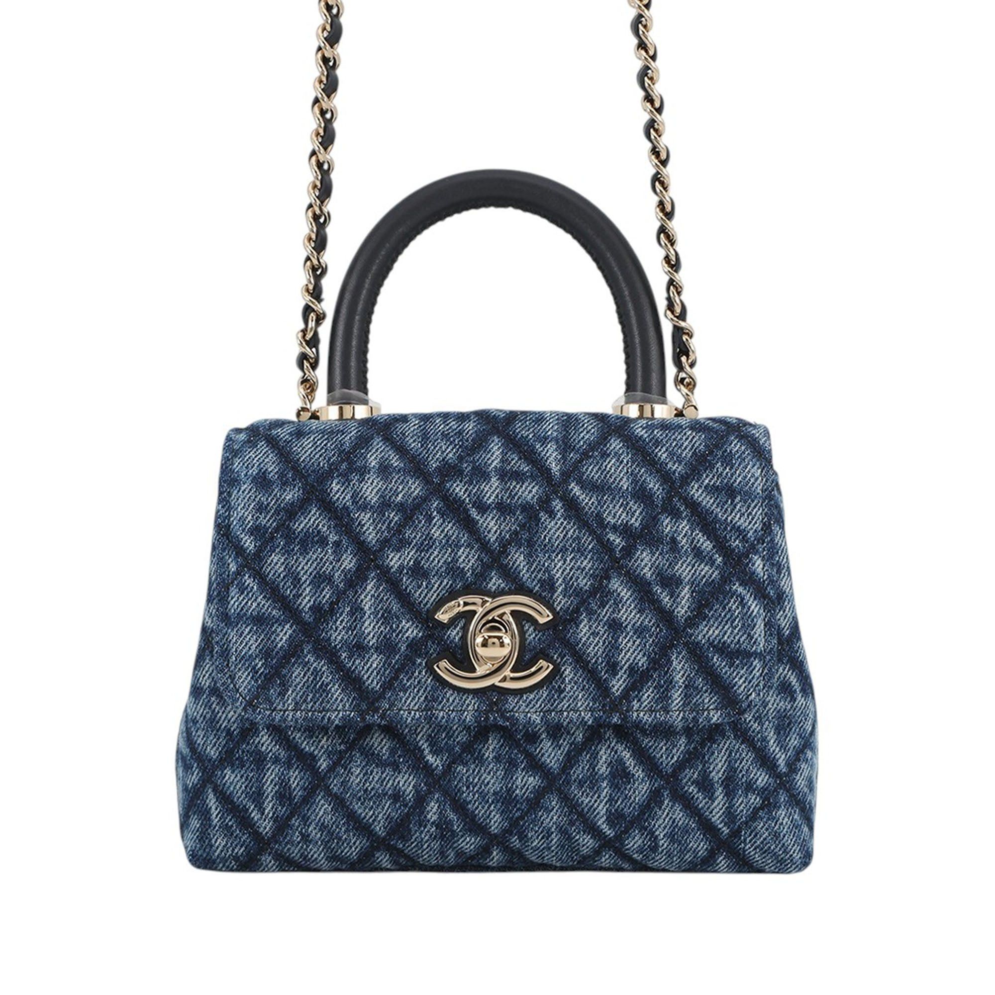 Chanel Extra Mini Quilted Washed Denim Coco Top Handle Bag Size ONE SIZE - 1 Thumbnail