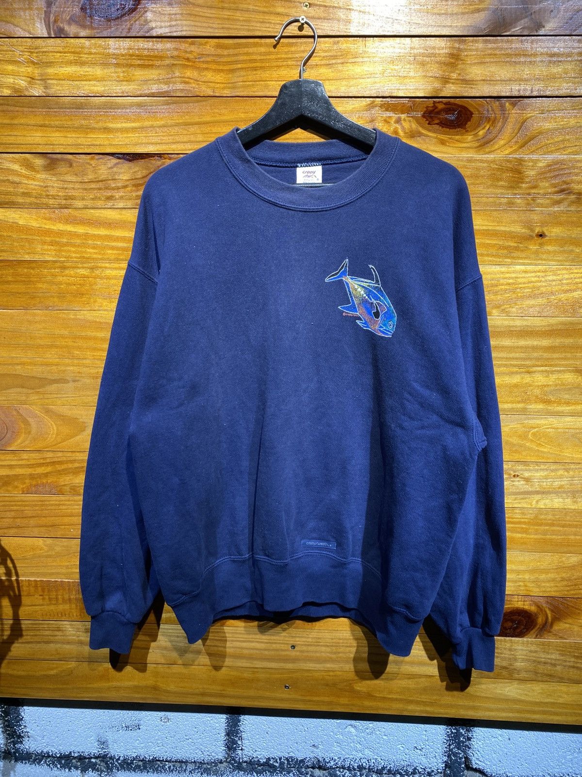 Vintage Vintage Crazy Shirt Hawaii Ulu’a Graphic Navy Blue Size US M / EU 48-50 / 2 - 7 Thumbnail