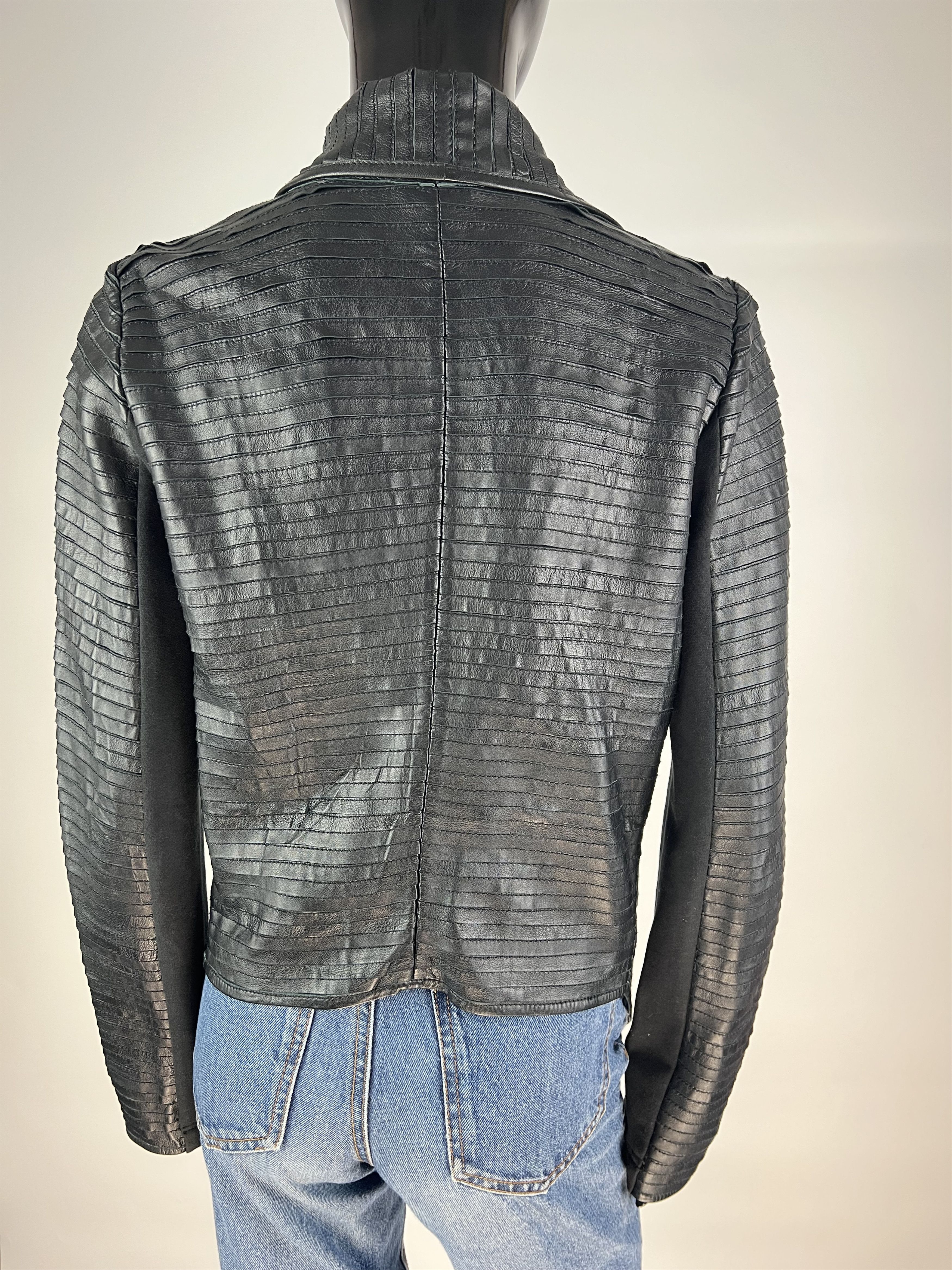 Designer Freaky Nation Women's Asimmetrical Leather Jacket Size M Size M / US 6-8 / IT 42-44 - 6 Thumbnail