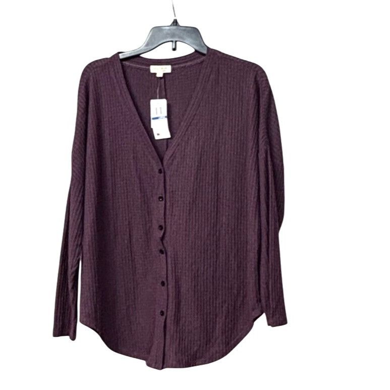 Other Ultra Flirt Junior's Waffle Knit Versatile Cardigan Top, Bla Size L / US 10 / IT 46 - 5 Thumbnail