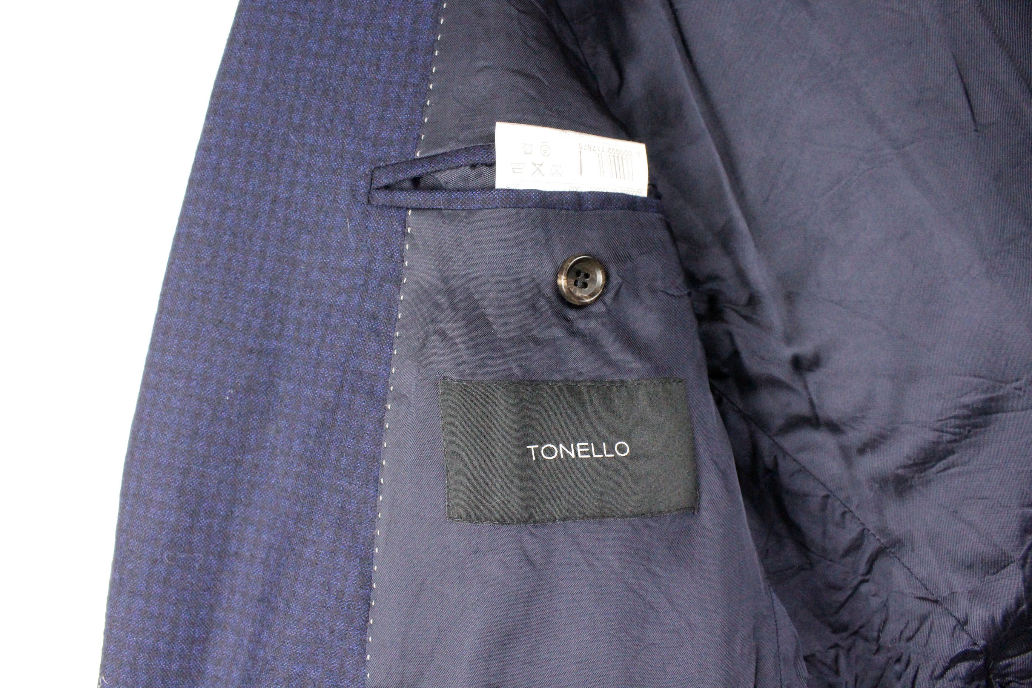 Tonello Tonello CLAUDIO TONELLO Navy Virgin Wool Formal Suit Size US S / EU 44-46 / 1 - 9 Thumbnail