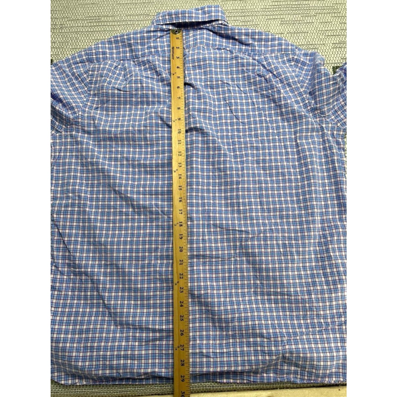 Polo Ralph Lauren Polo Ralph Lauren Shirt Mens XL Blue Cotton Stretch Plaid Barrel Cuff Button Up Size US XL / EU 56 / 4 - 7 Thumbnail