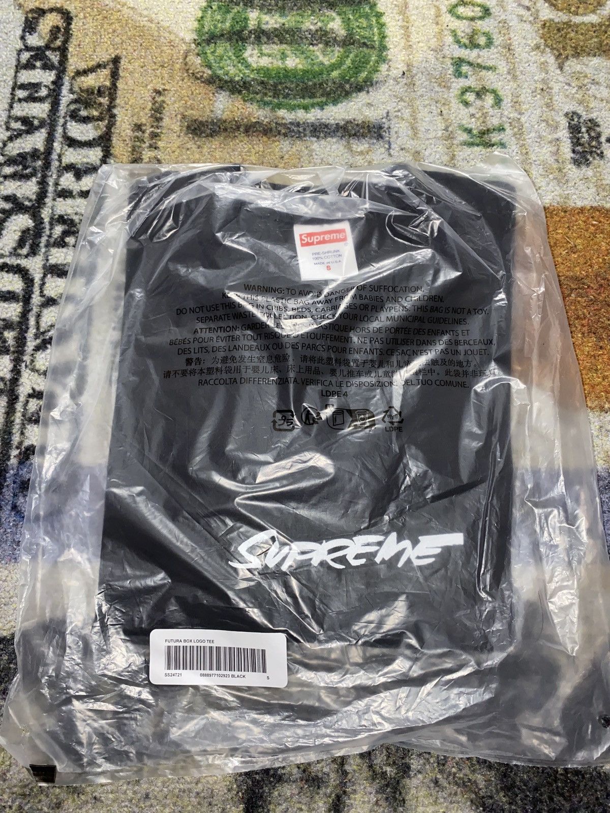 image of Futura Box Logo Tee in Black, Men's (Size Small)