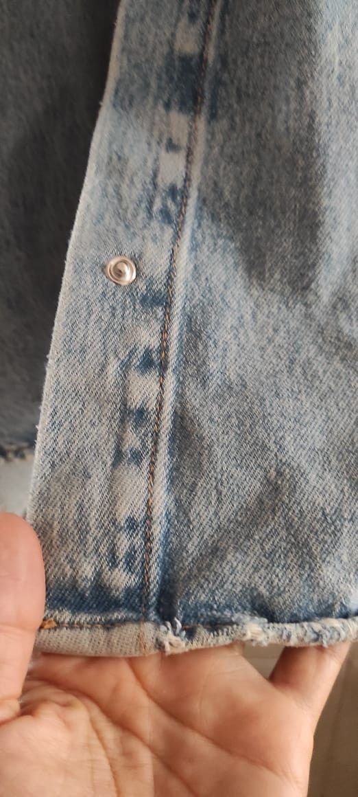 Zara Zara Denim Distressed Ripped Light Blue Jean Jacket Size S Size US S / EU 44-46 / 1 - 14 Thumbnail