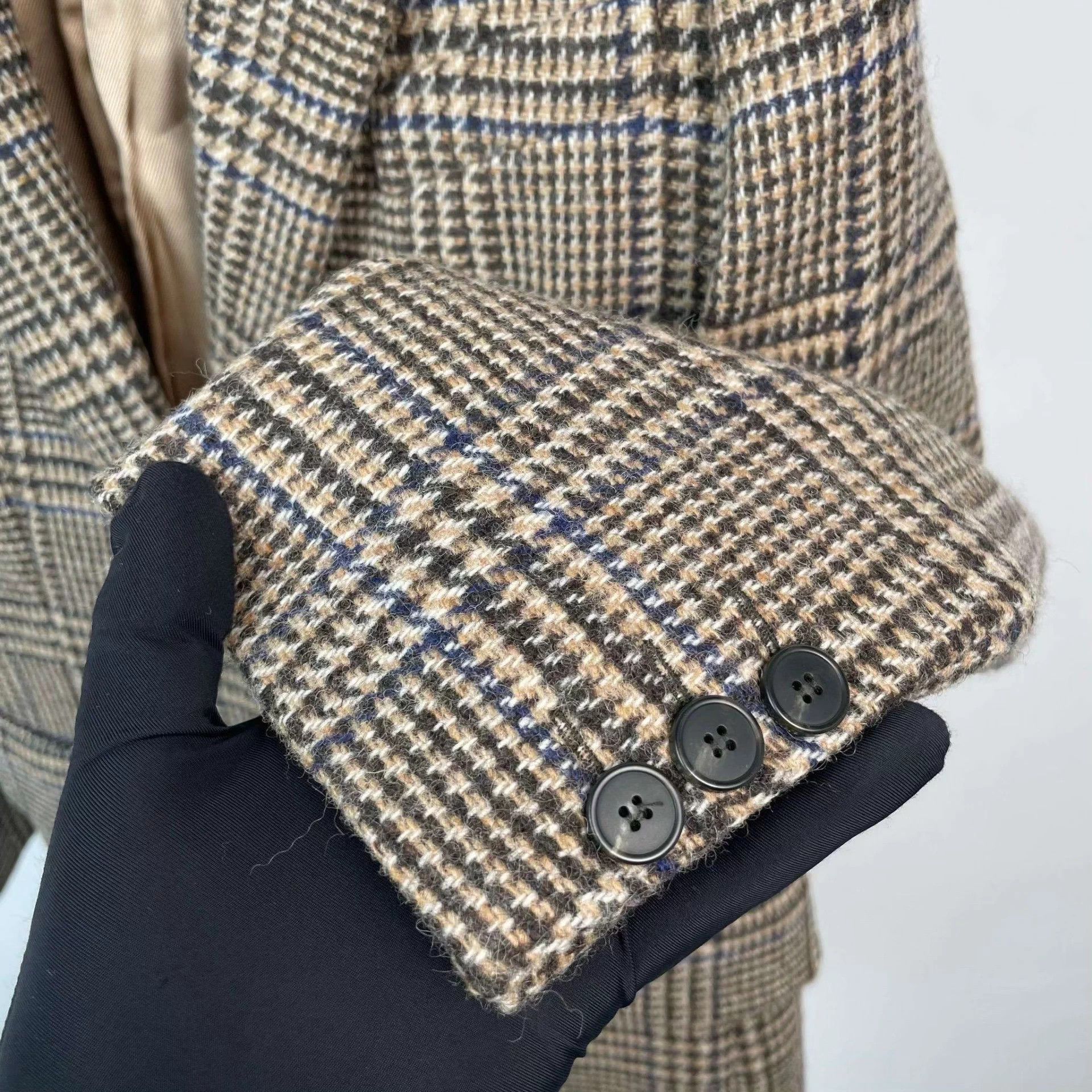 Max Mara MAXMara Check Beige Blazer IT 38 Size XS / US 0-2 / IT 36-38 - 7 Thumbnail