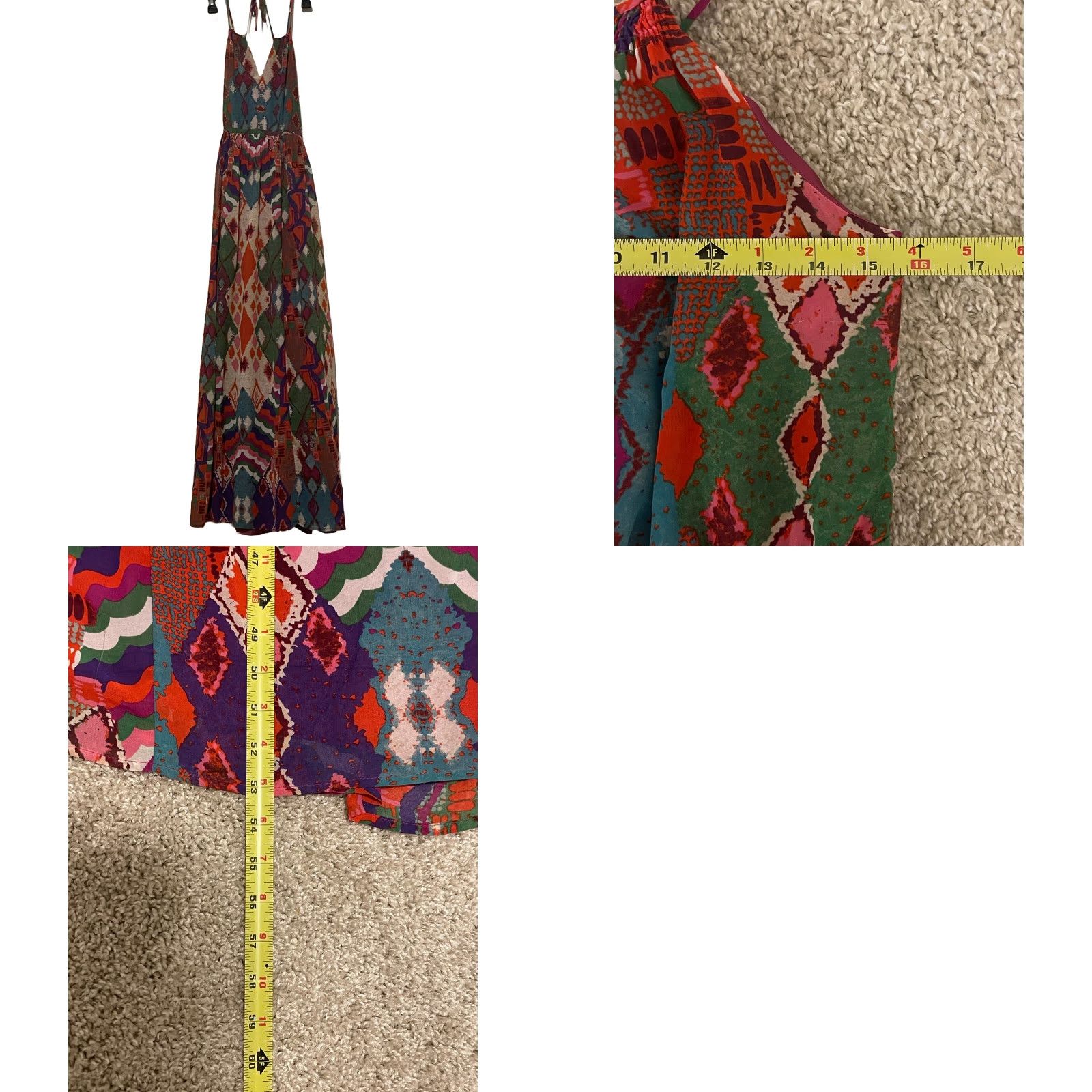 Anthropologie Anthropologie Maeve Tarana Maxi Dress Sz 8 Multi Color Mixed Print Boho Size M / US 6-8 / IT 42-44 - 8 Thumbnail
