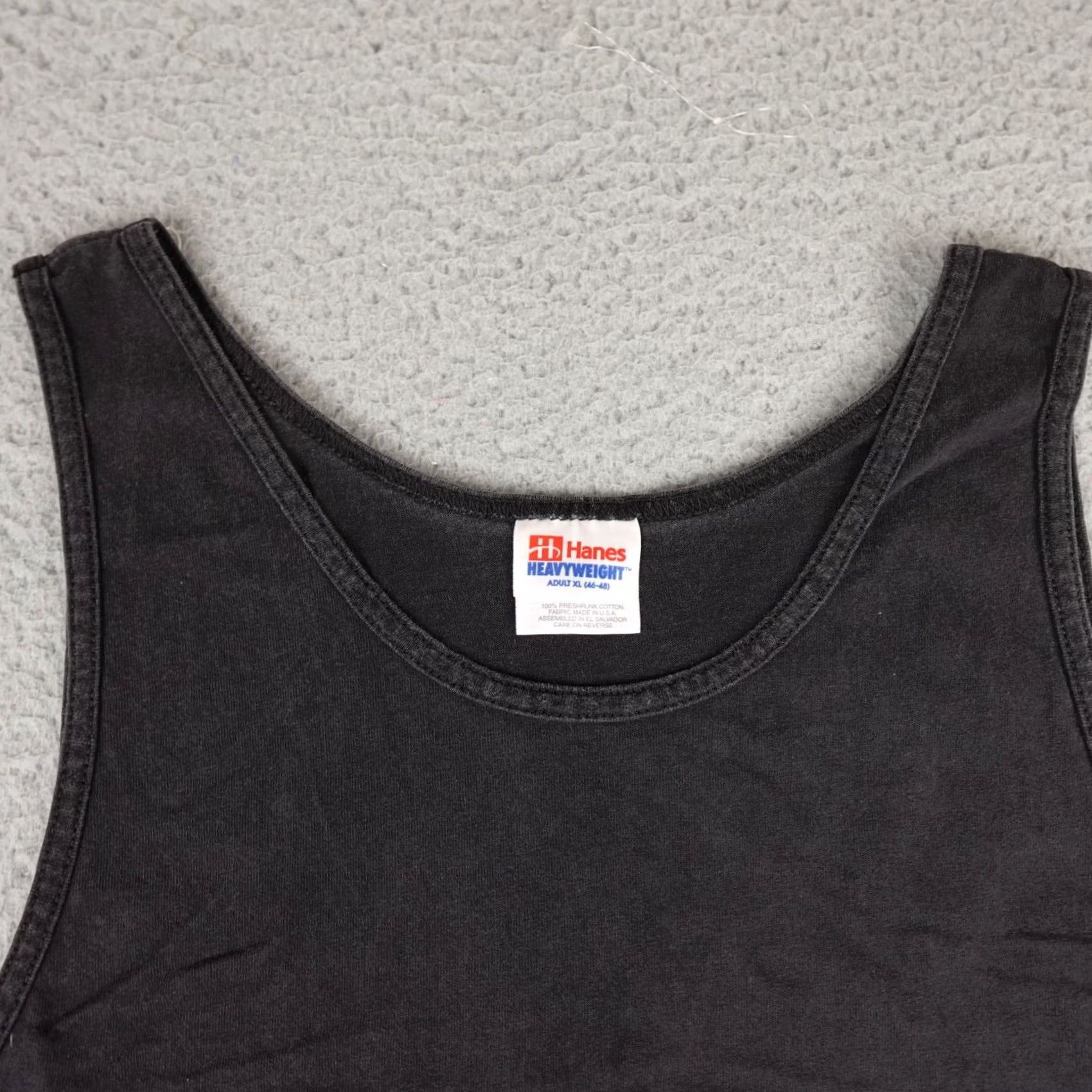 Hanes VINTAGE Hanes Tank Top Shirt Mens XL Black Sleeveless 2003 Eagle Biker Grunge USA Size US XL / EU 56 / 4 - 6 Thumbnail