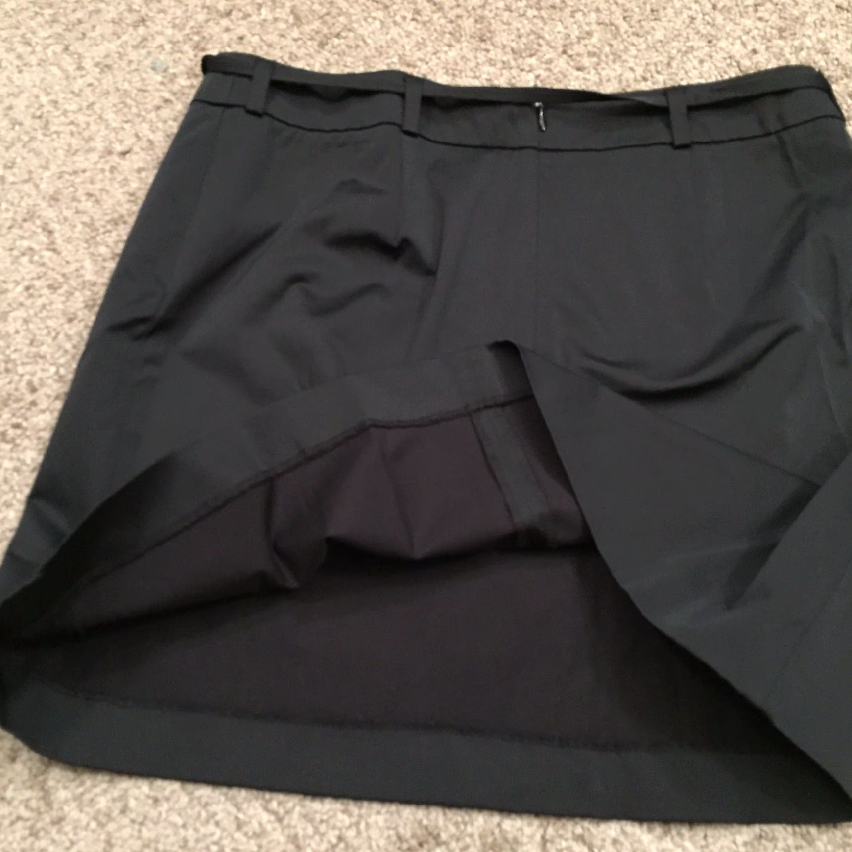 Old Navy Old Navy Skirt Women Short Black A-Line Size 8 Belted Stretch Cotton Blend Zip 8 Womens Size 30" / US 8 / IT 44 - 6 Thumbnail