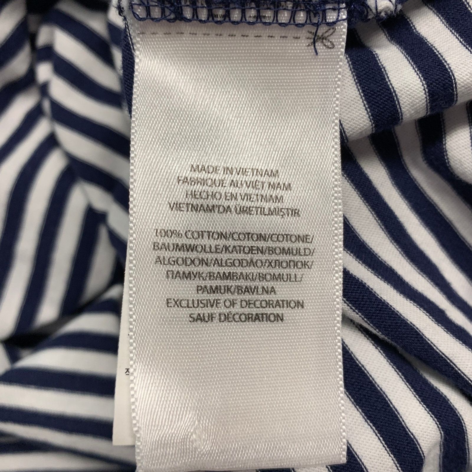 Ralph Lauren Size XL Navy White Stripe Cotton Short Sleeve Polo Size US XL / EU 56 / 4 - 6 Thumbnail