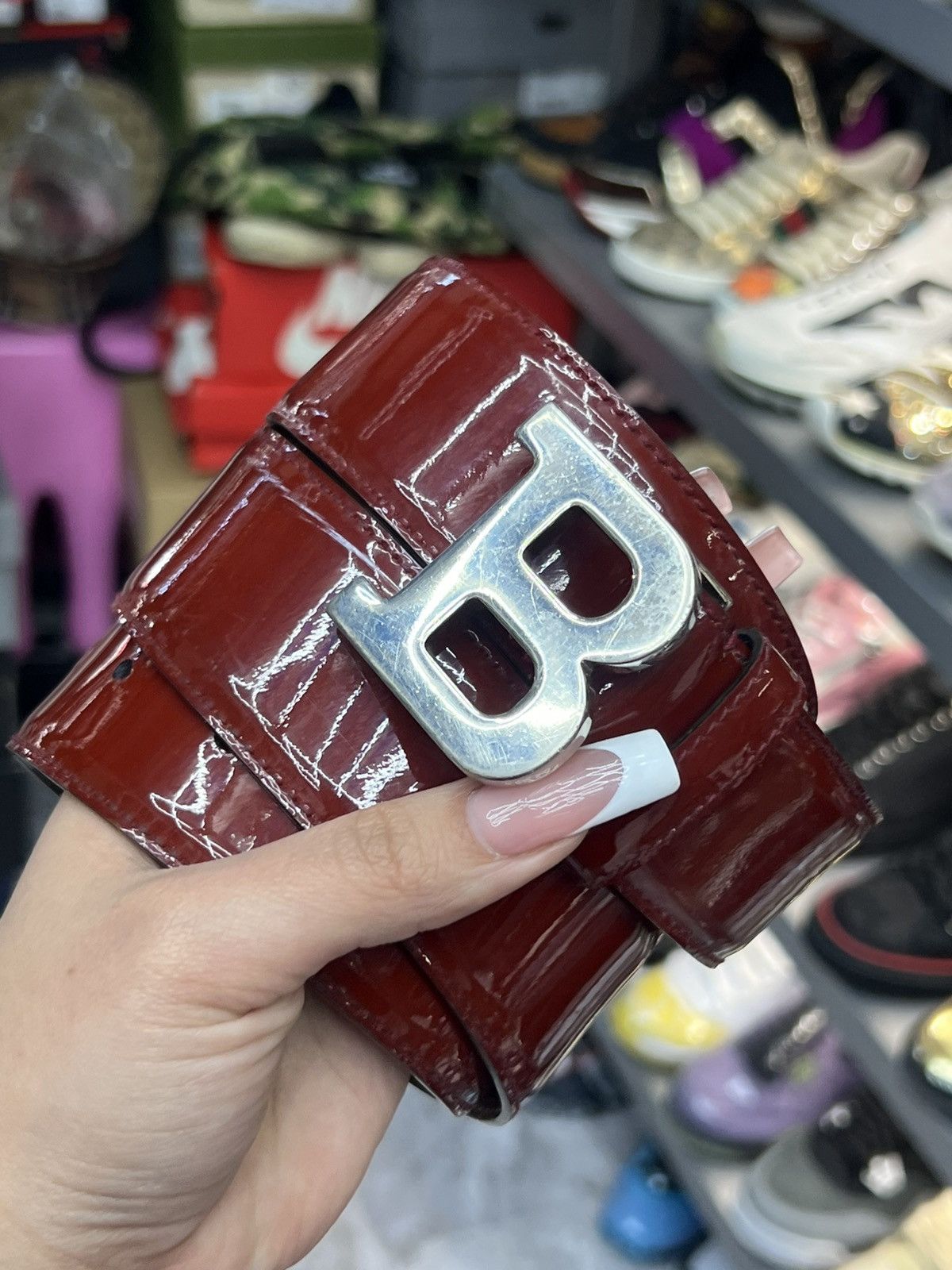 Bally Bally Belt with Silver Tone “B” Buckle Size 38 - 2 Thumbnail