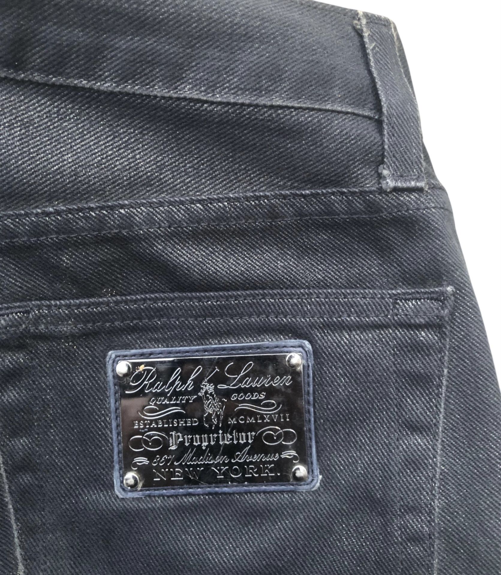 Ralph Lauren 🔥RALPH LAUREN 867 Gunmetal Cut Flare Bootcut Velvet Jeans Size 30" / US 8 / IT 44 - 11 Thumbnail