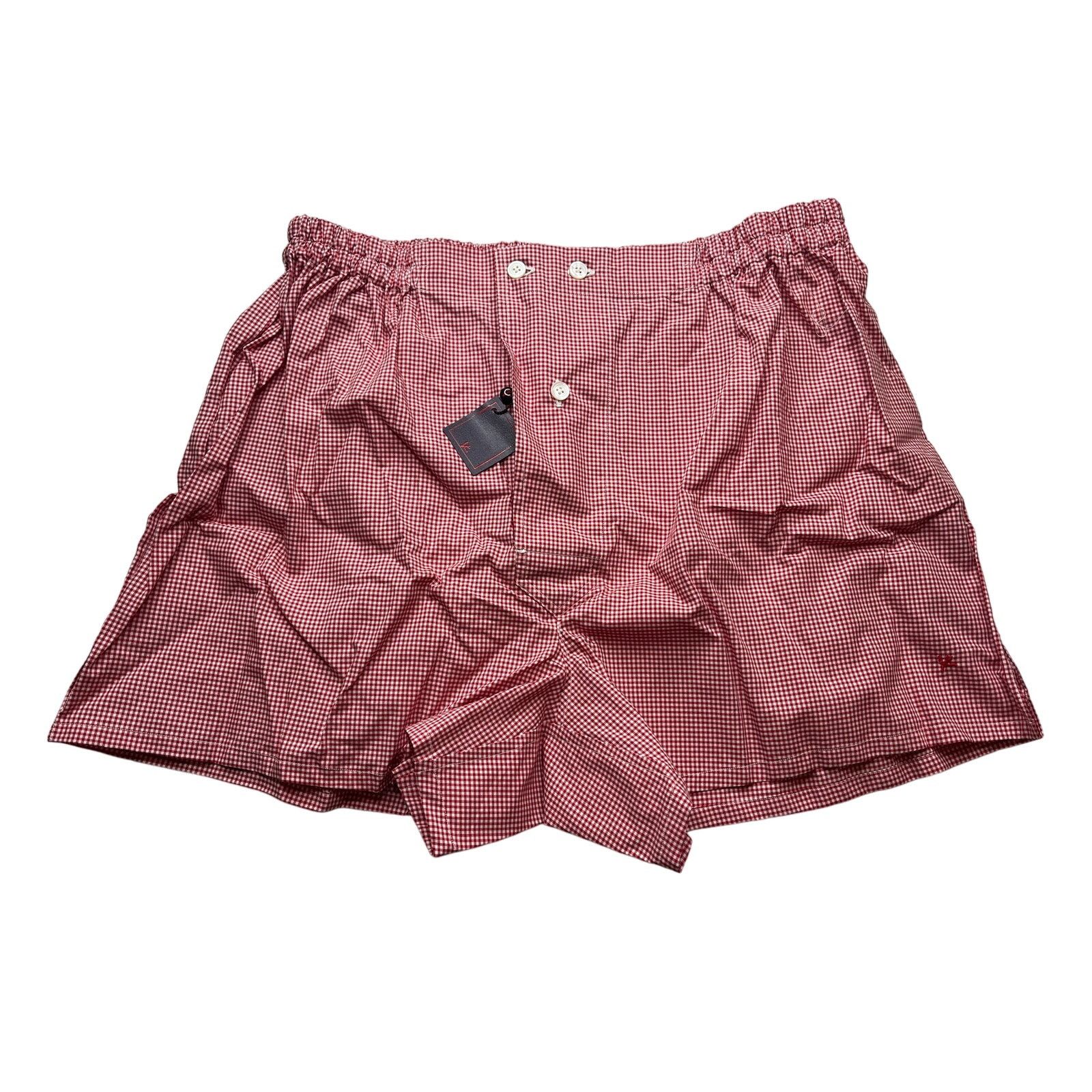 Isaia 10-10 ISAIA Men's Underwear Boxers Red Large Size 40 - 1 Thumbnail