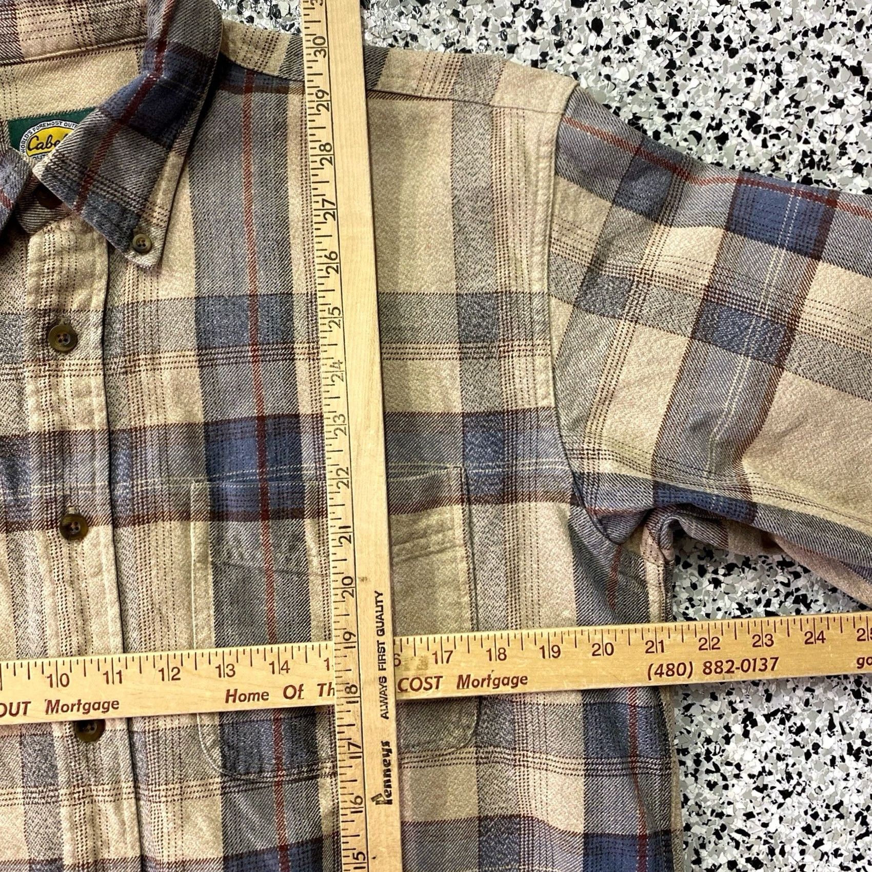 Vintage VINTAGE Cabela's Flannel Shirt Mens M Plaid Long Sleeve Button Up 90s Red Cotton Size US M / EU 48-50 / 2 - 2 Thumbnail