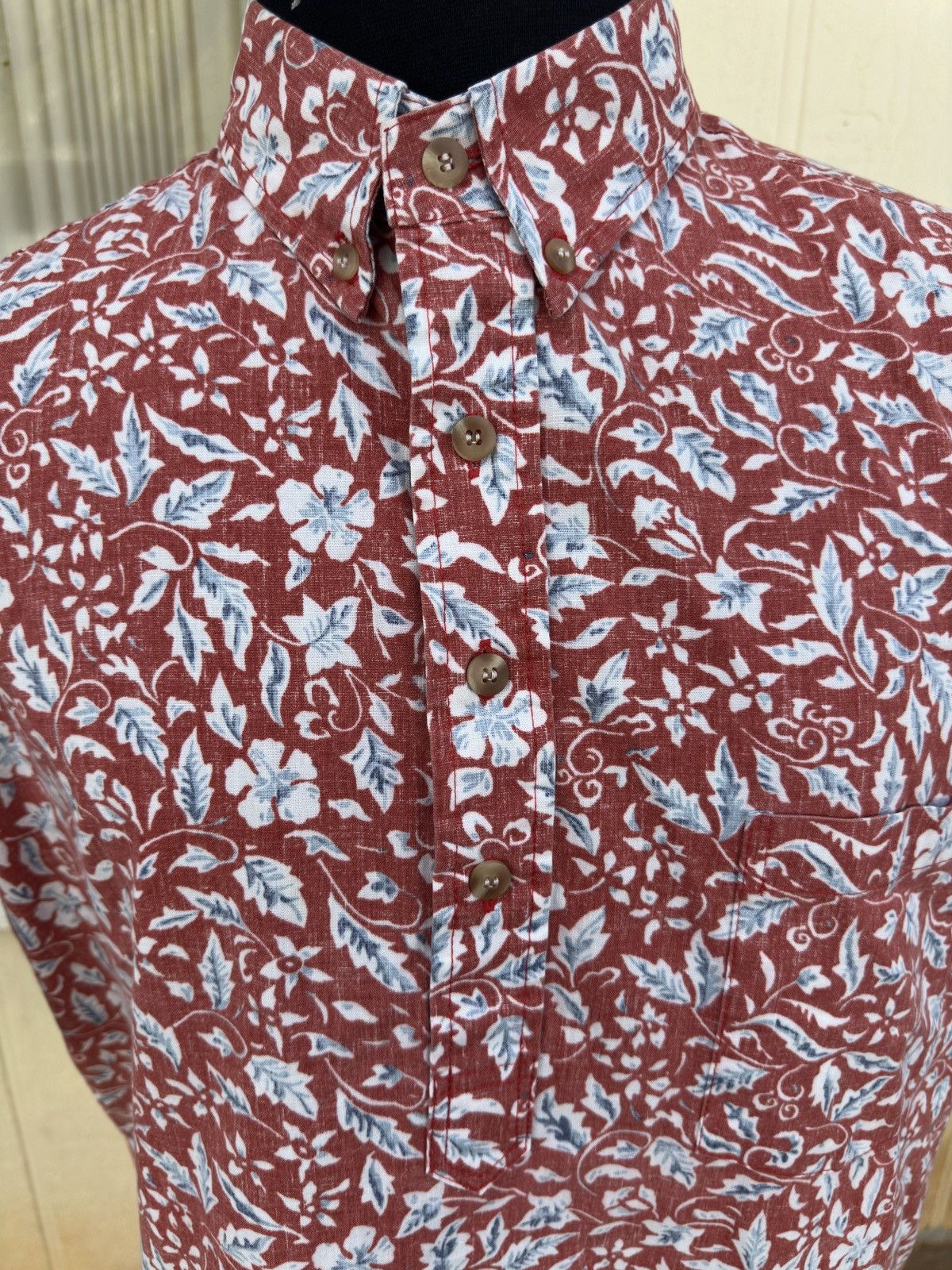 Other PreOwned Kahala Hawaiian Print 3/4 Button Red Men's Large Size US L / EU 52-54 / 3 - 3 Thumbnail