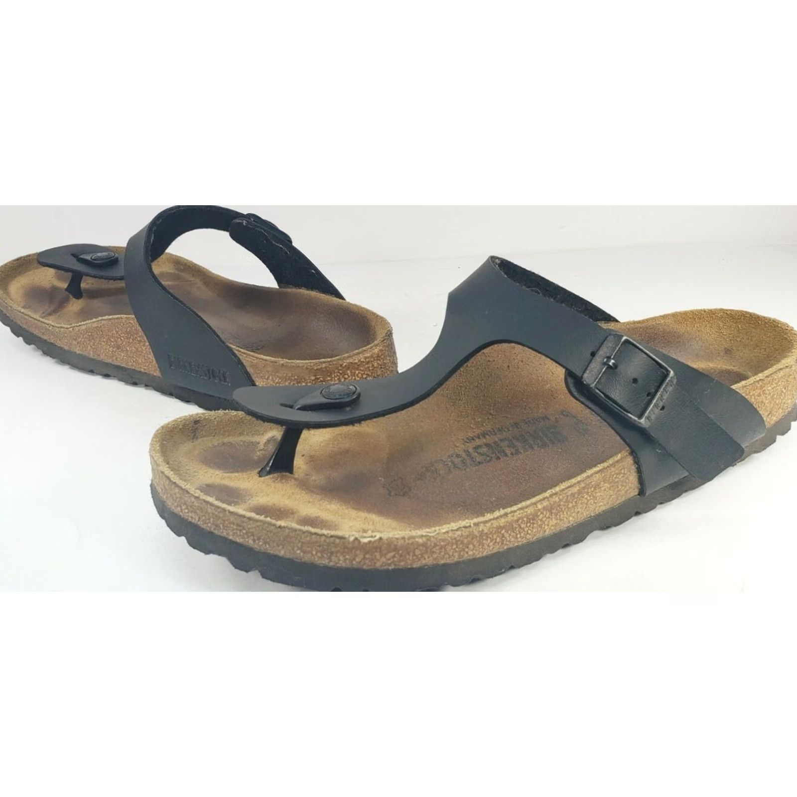 Birkenstock Birkenstock Gizeh BS Black Birko Flor Toe Post Sandals Women’s 9M 40EU Size US 10 / IT 40 - 7 Thumbnail