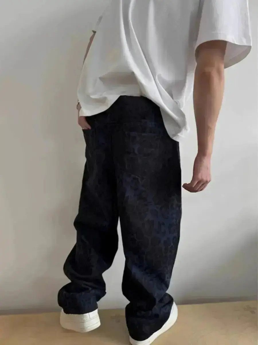 Japanese Brand Retro blue leopard print loose casual jeans Size US 32 / EU 48 - 4 Thumbnail