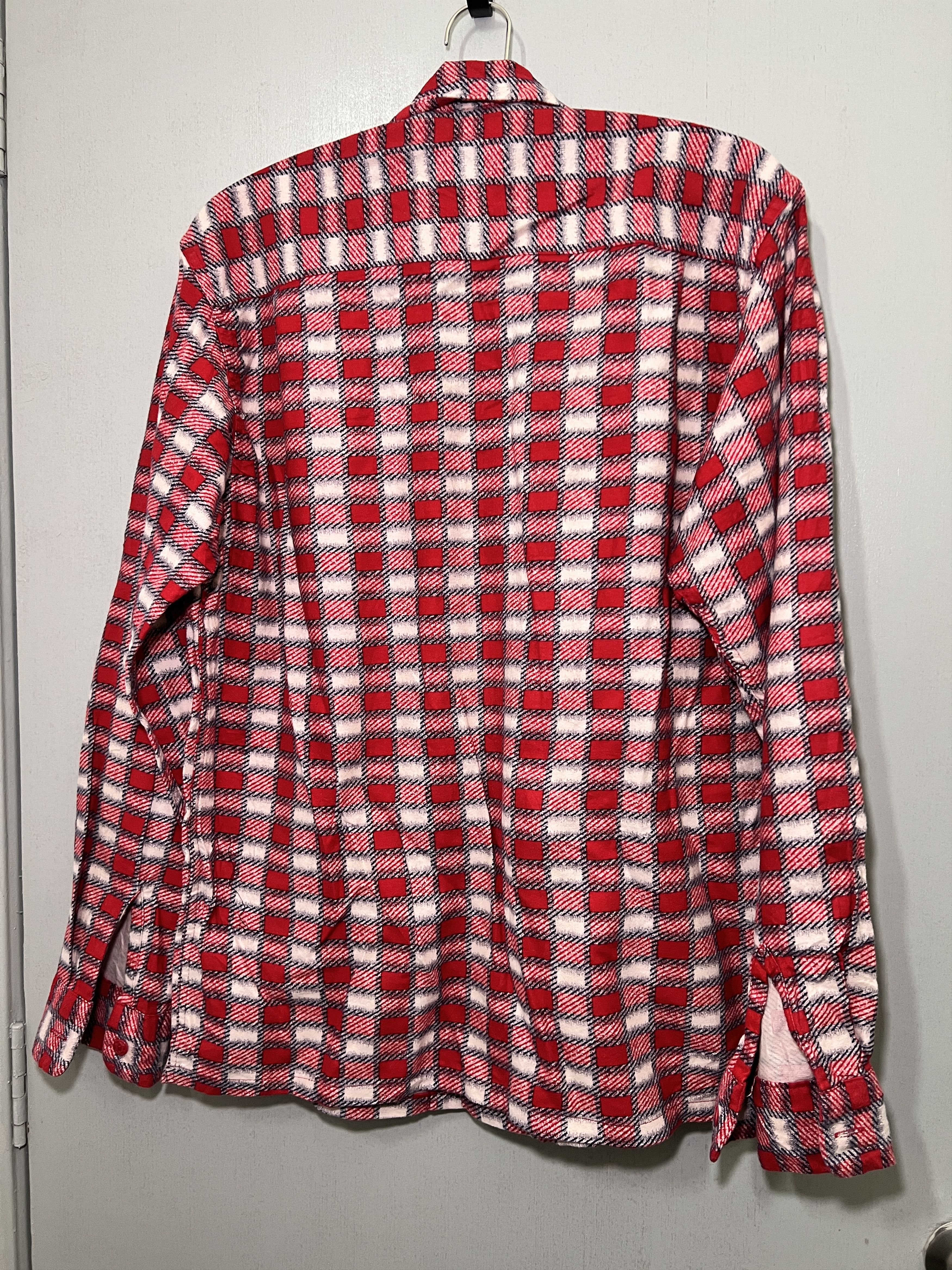 Edwin × Vintage Vintage EDWIN 101 One-0-One Work Flannel Double Pocket Red Size US L / EU 52-54 / 3 - 4 Thumbnail