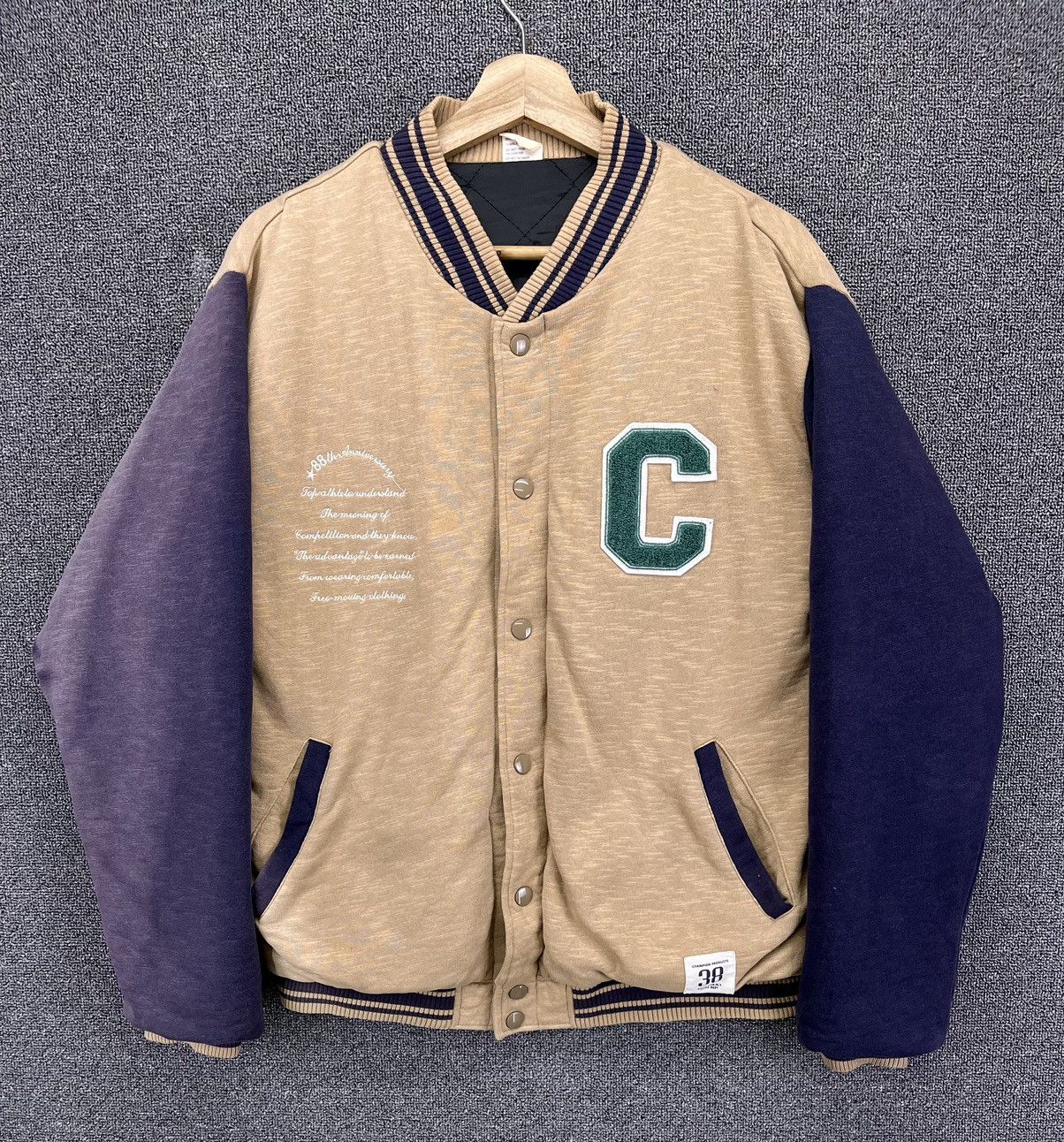 Champion Vintage Champion Trashed Sun Faded Varsity Jacket Size US M / EU 48-50 / 2 - 1 Thumbnail