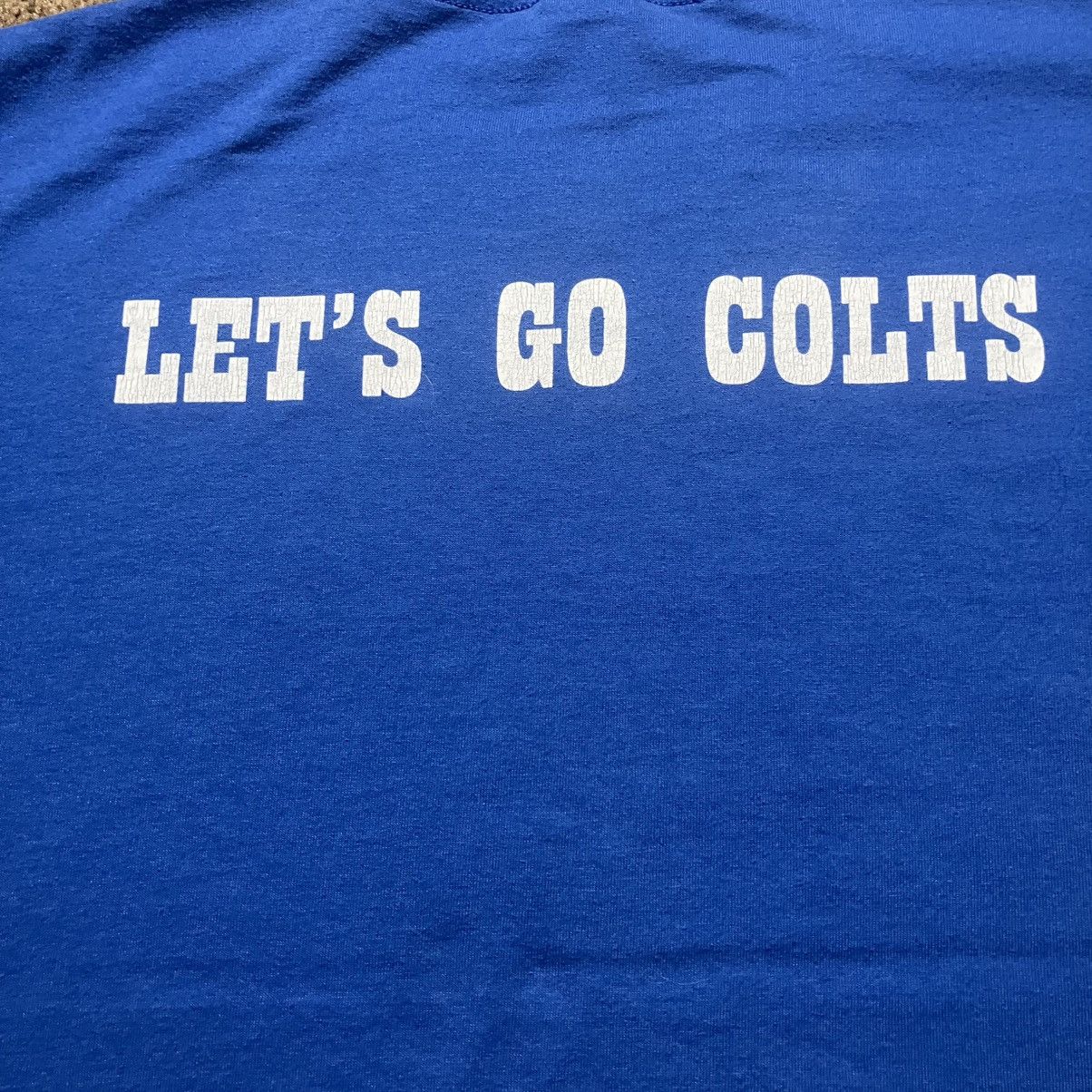 Jerzees × NFL × Vintage Vintage Jack FM 931 Lets Go Colts Radio T Shirt Size US XXL / EU 58 / 5 - 5 Thumbnail