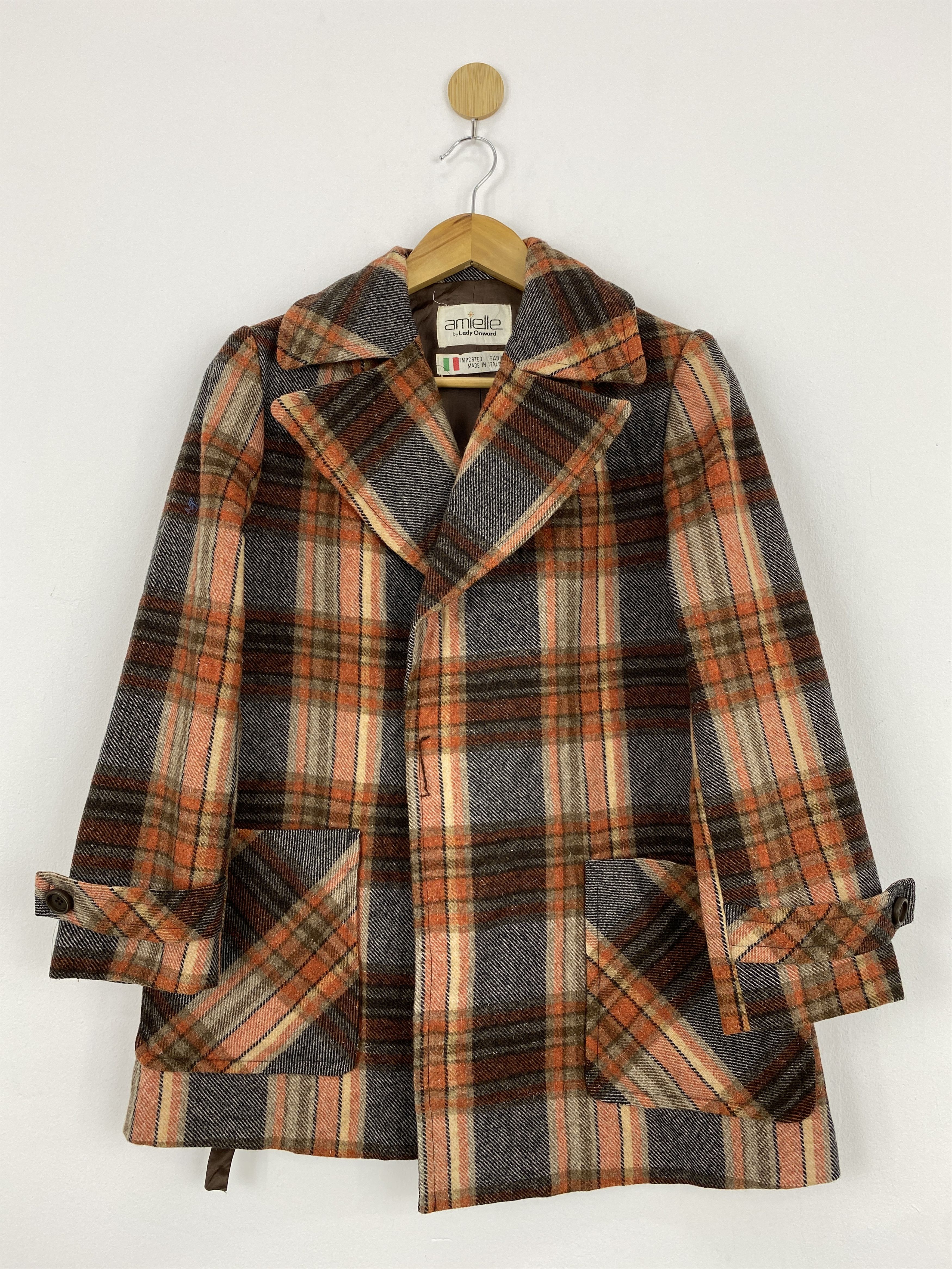 Vintage Vintage Italian Designer Shadow Plaid Button Up Blazer J1723 Size US L / EU 52-54 / 3 - 1 Thumbnail