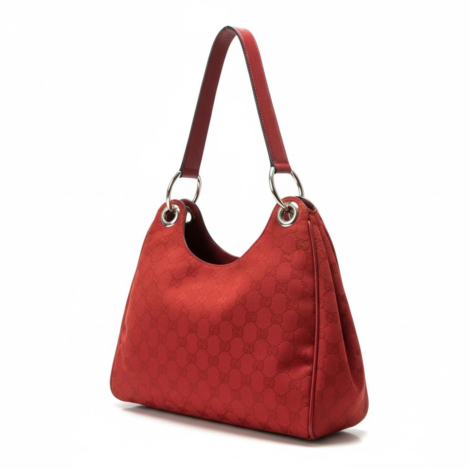 Gucci Gucci - Red Monogram Canvas Shoulder Bag Size ONE SIZE - 2 Thumbnail