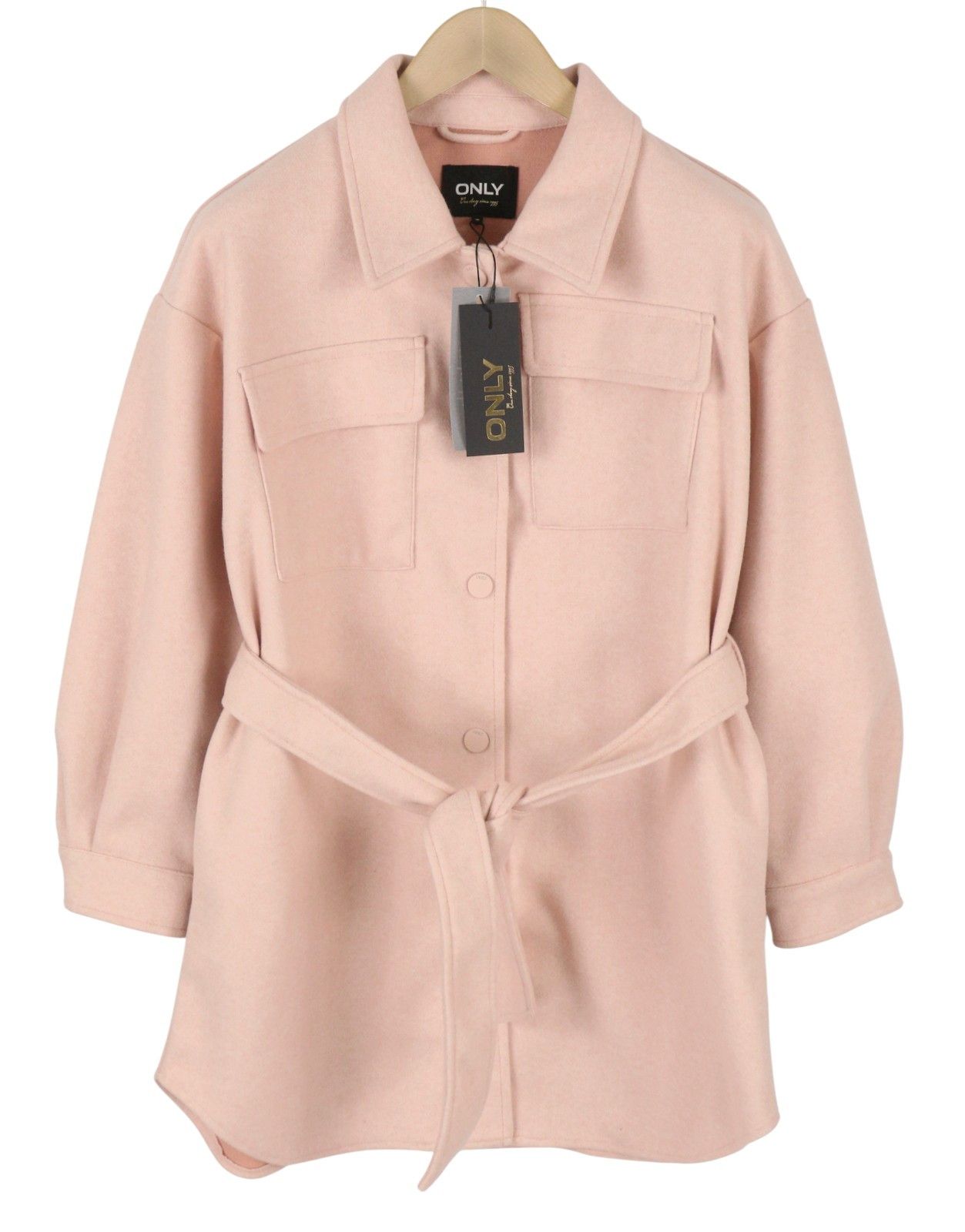 Other DAWN BF SHACKET M Light Pink Melange Snap Belt 88041 Size M / US 6-8 / IT 42-44 - 2 Thumbnail