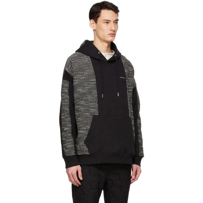 Andersson Bell Andersson Bell Black Fabric Contrast Hoodie Size US M / EU 48-50 / 2 - 1 Thumbnail