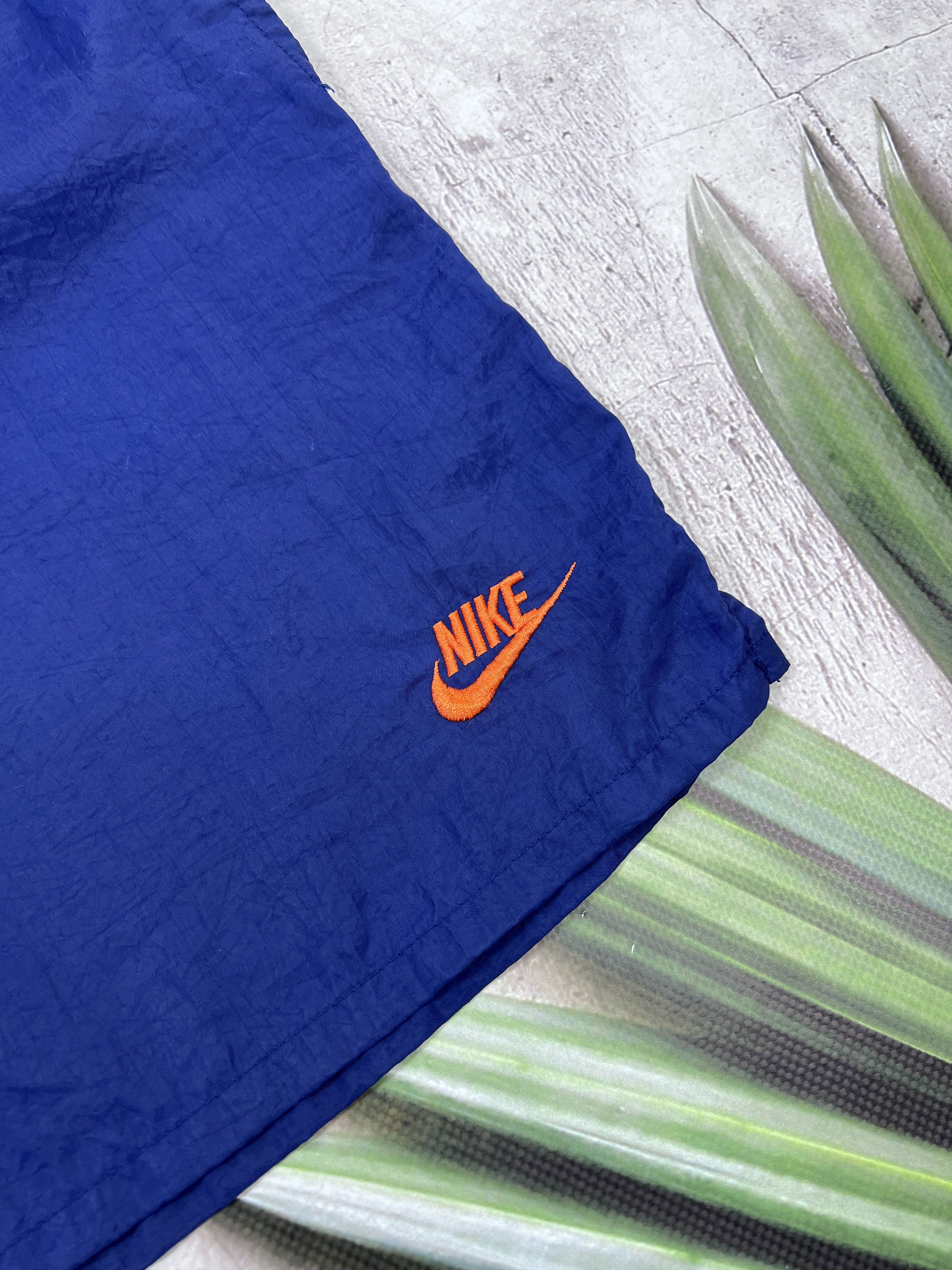 Nike × Vintage Vintage Nike Shorts Swoosh Logo Dark Blue Size US 36 / EU 52 - 3 Thumbnail