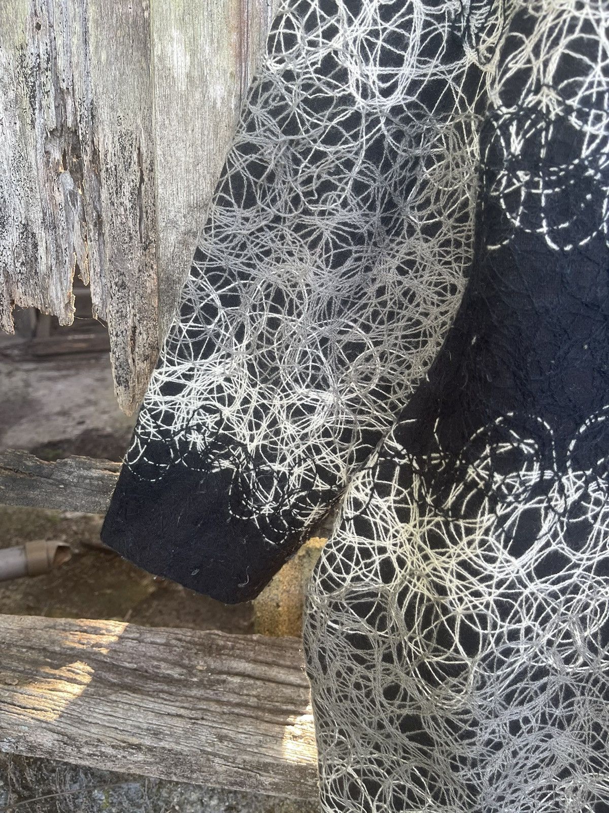 Other Avant-Garde Korean Art Coat Chaotic Thread Embroidery Size M / US 6-8 / IT 42-44 - 13 Thumbnail