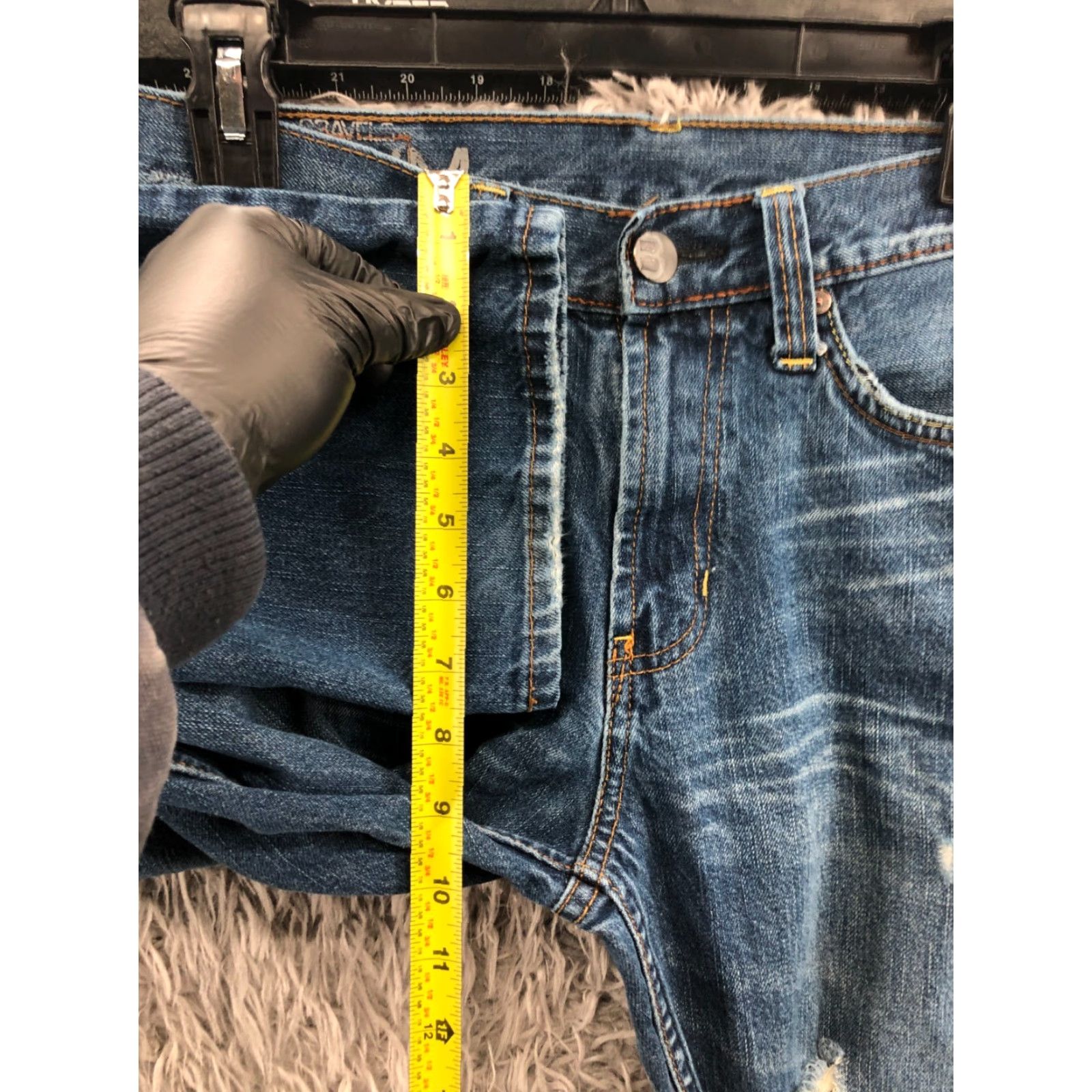 Vintage Bullhead Jeans Slim Straight Bullhead 30x30 Mens Mid Blue Wash Casual Regular Size 30 5-Pocket Denim Cotton Blend Belt Loops Zip Front Vintage No Size US 30 / EU 46 - 4 Thumbnail